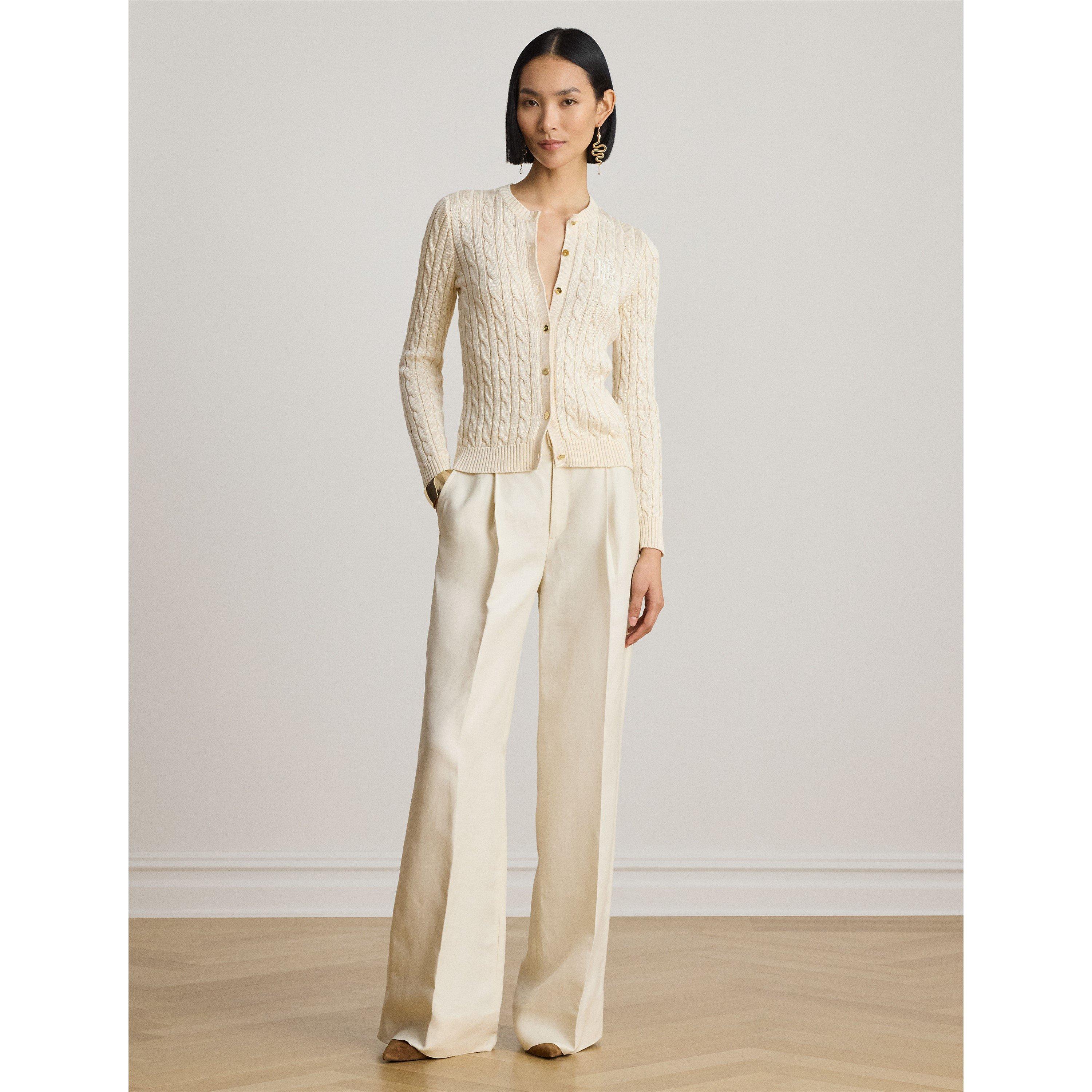 Masc Cream - Lauren by Ralph Lauren - Women's Cable-Knit Cardigan - 6