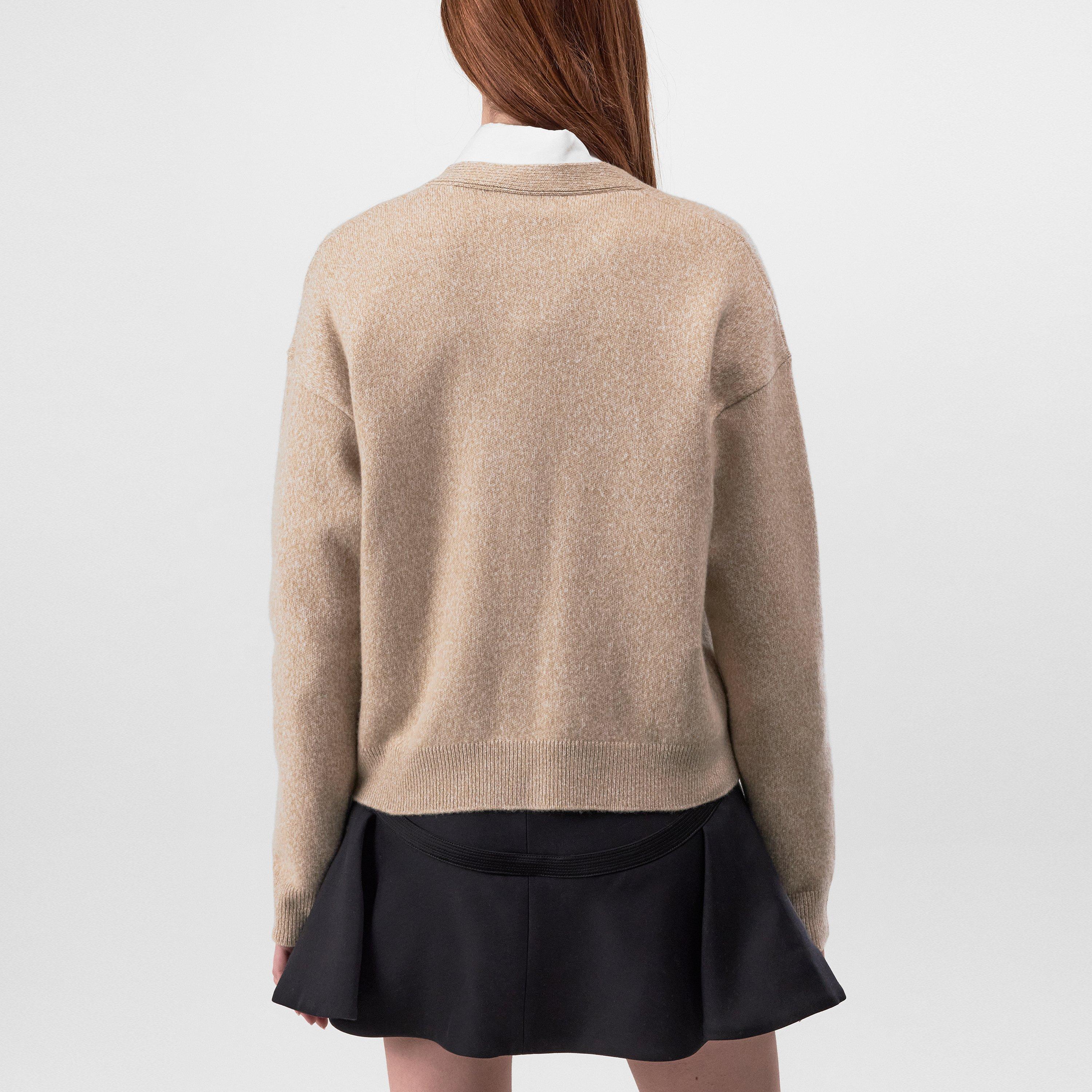 Beige/Bone - Versace - Cashmere Knit Cardigan - 3