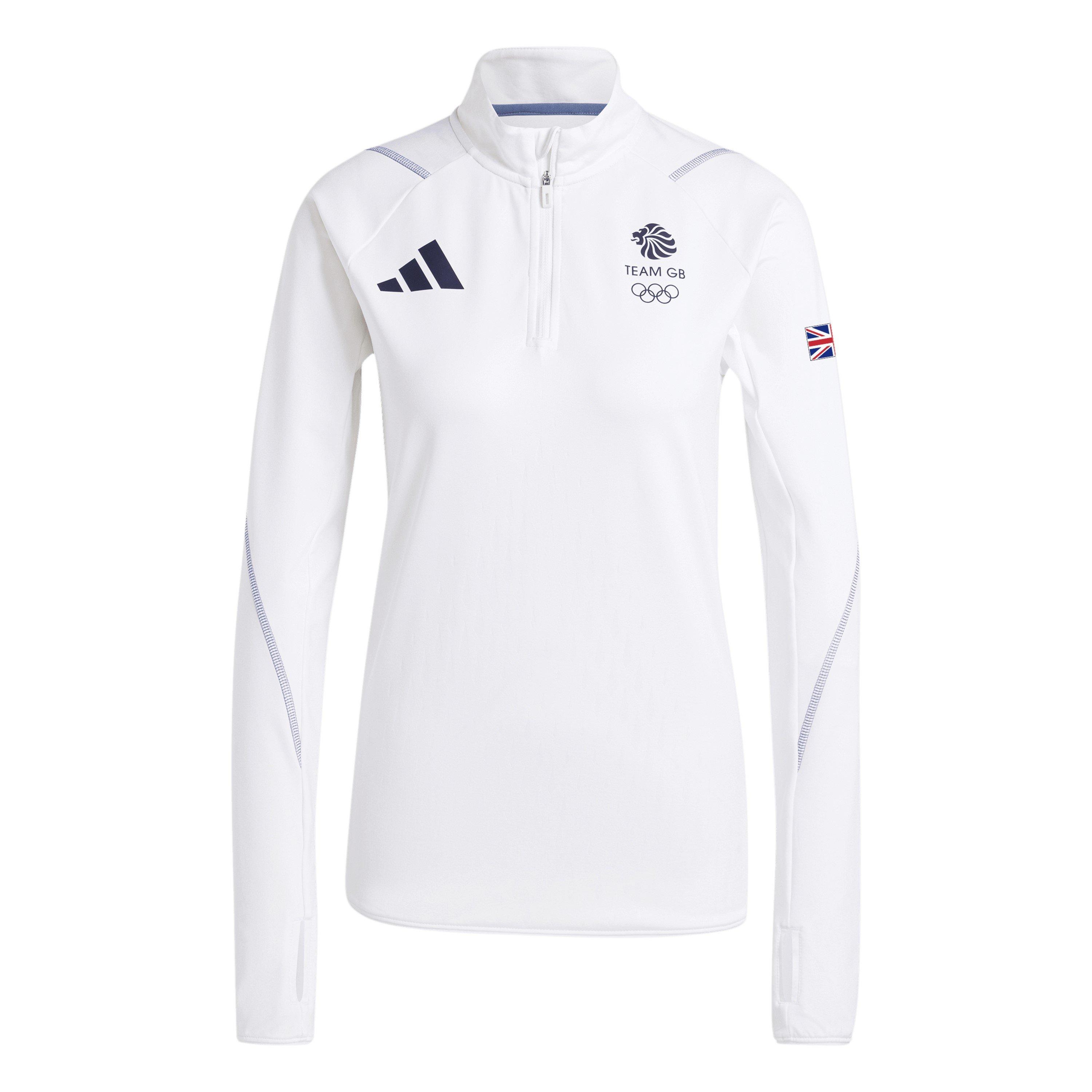Adidas Women's Team Gb Performance Tracksuit Top - White - 10 (S)