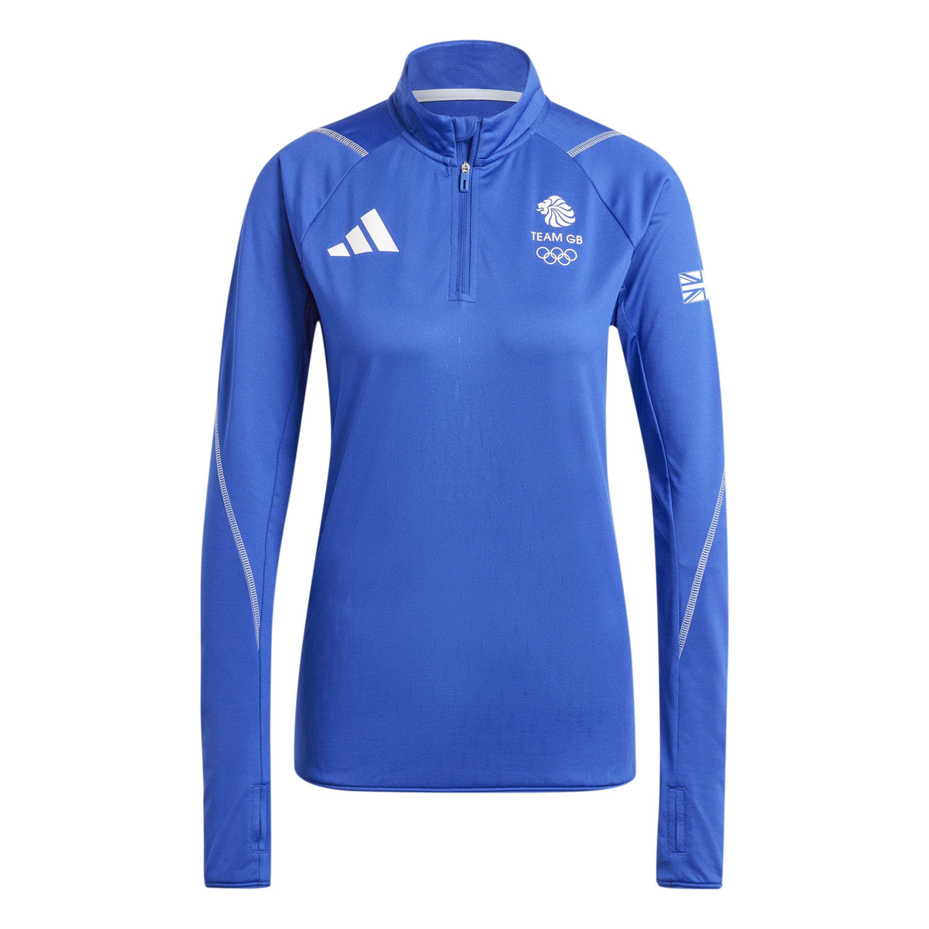Adidas Women's Team Gb Performance Tracksuit Top - Semi Lucid Blue - 14 (L)