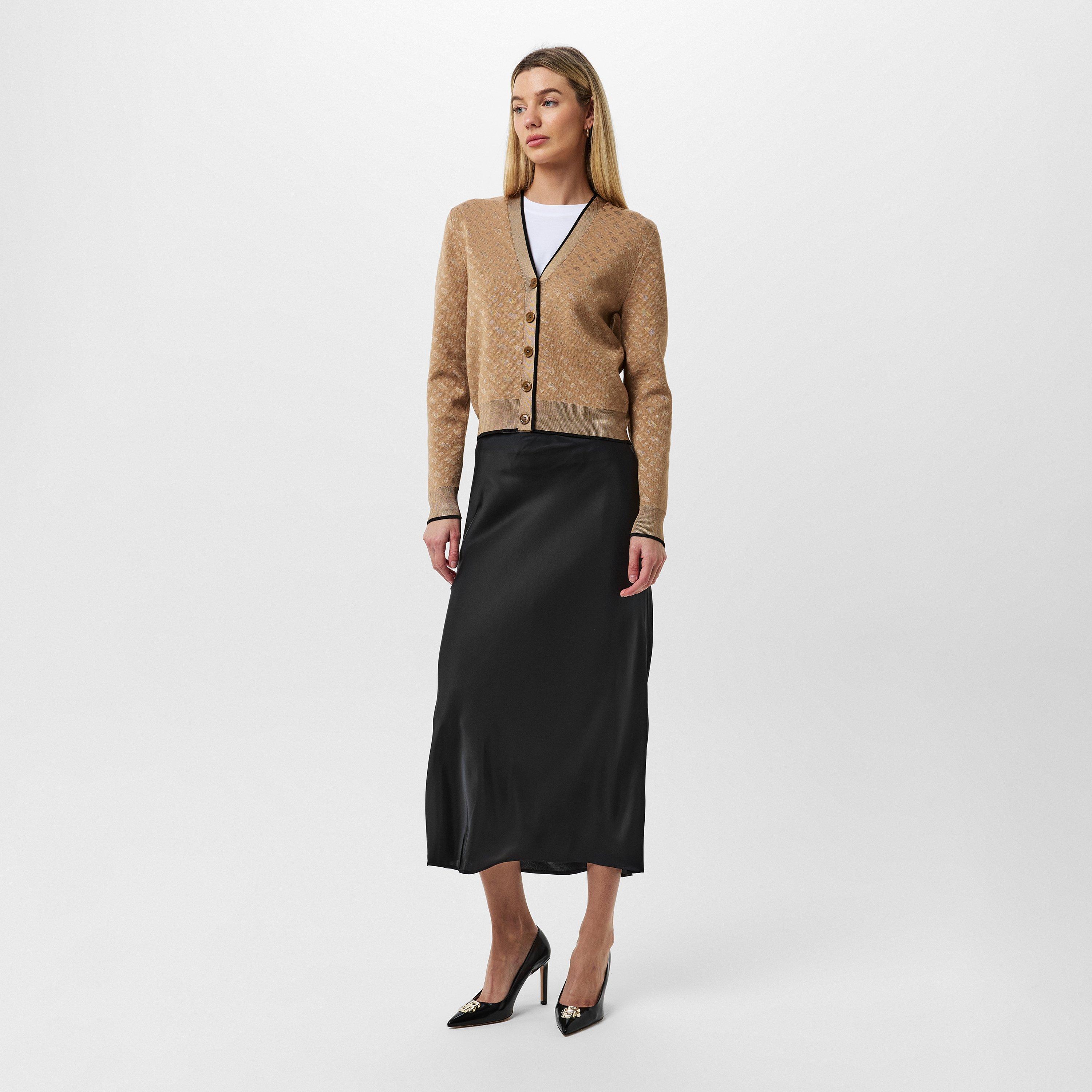 Med Beige - Boss - Women's BB Knitted Cardigan, Fabric Style - 5