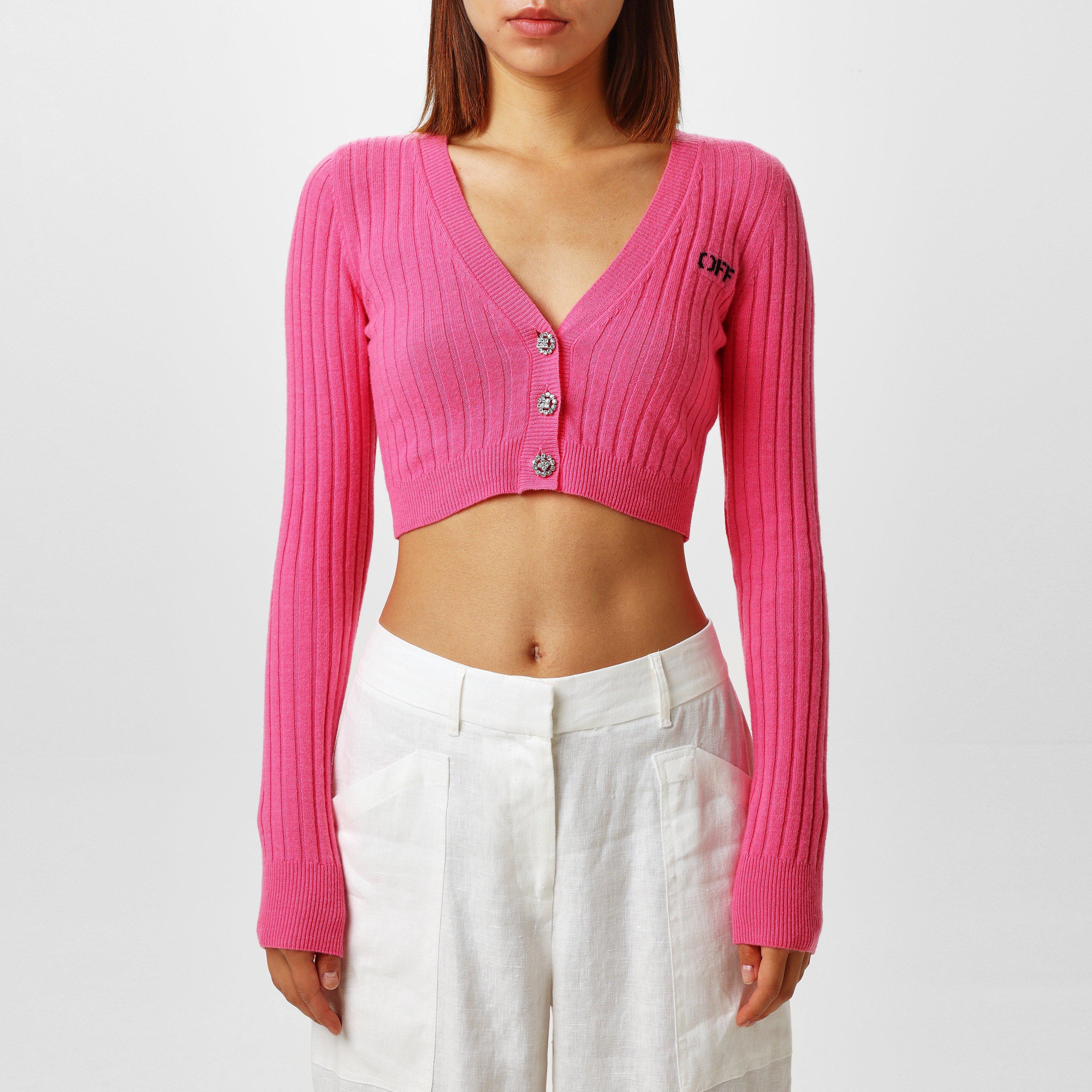 Pink off white jumper best sale