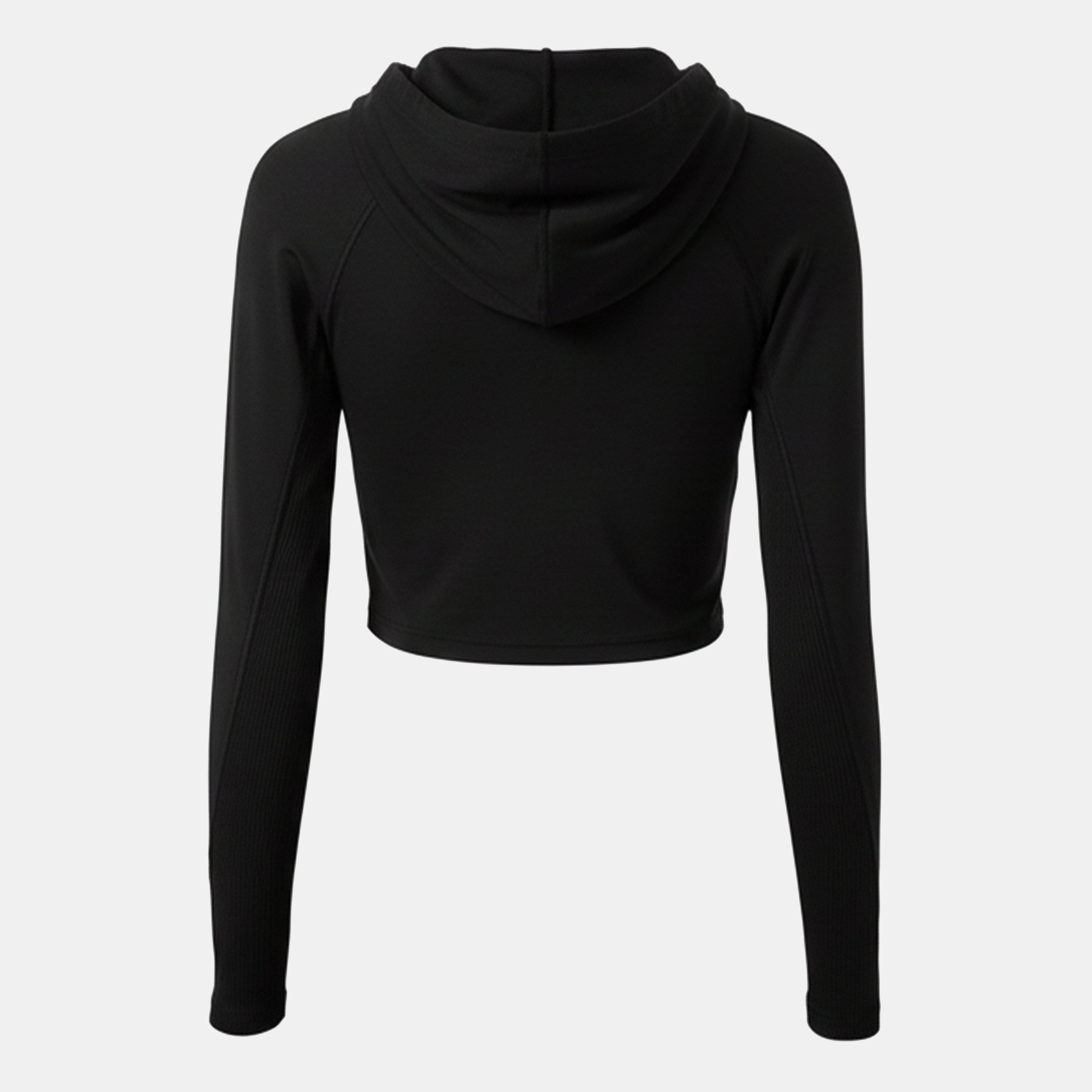 Schwarz - USA Pro - Pro Quarter Zip Hoodie Womens - 2