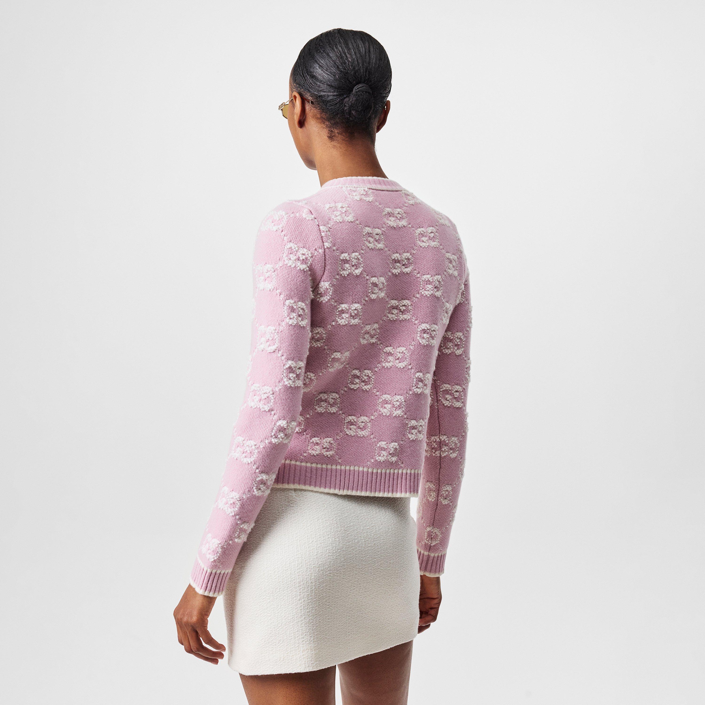 Pink/White - Gucci - GG Cardigan - 4