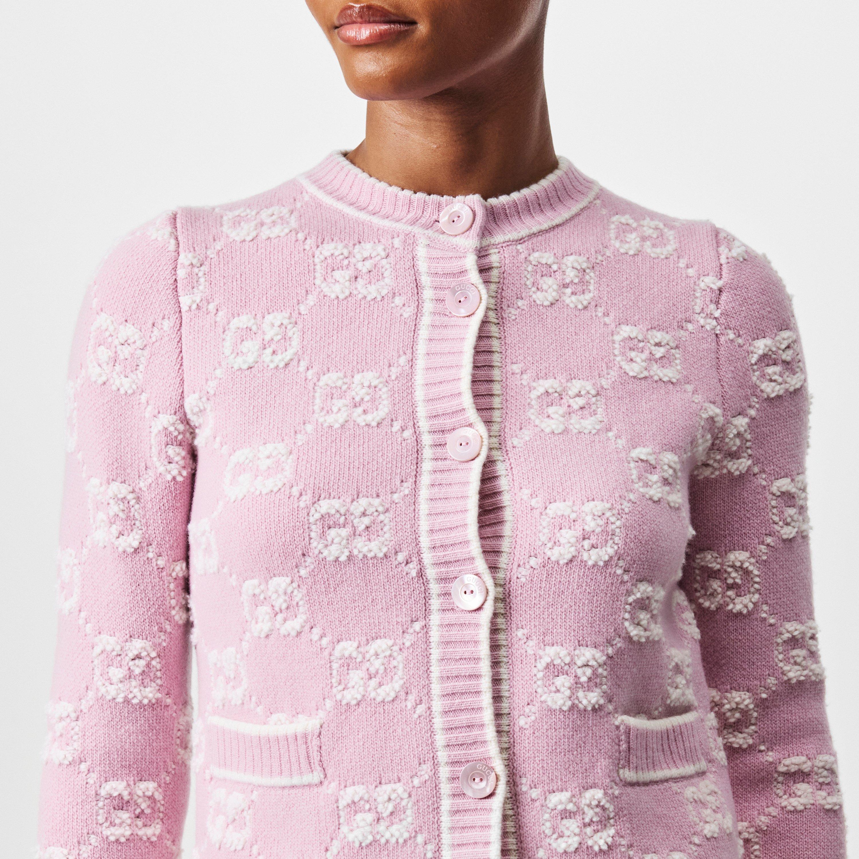 Pink/White - Gucci - GG Cardigan - 5