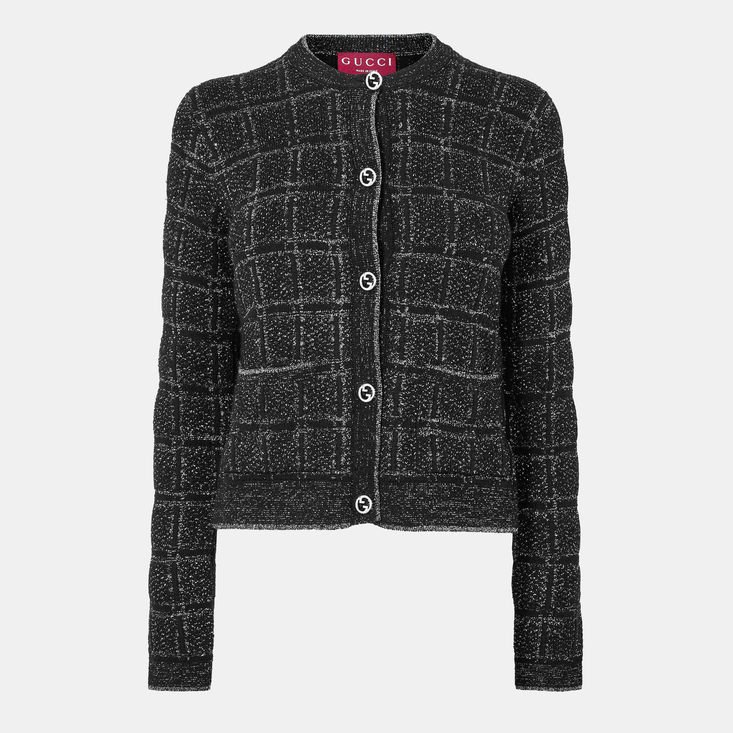 Black/Silver - Gucci - GG Cardigan - 1