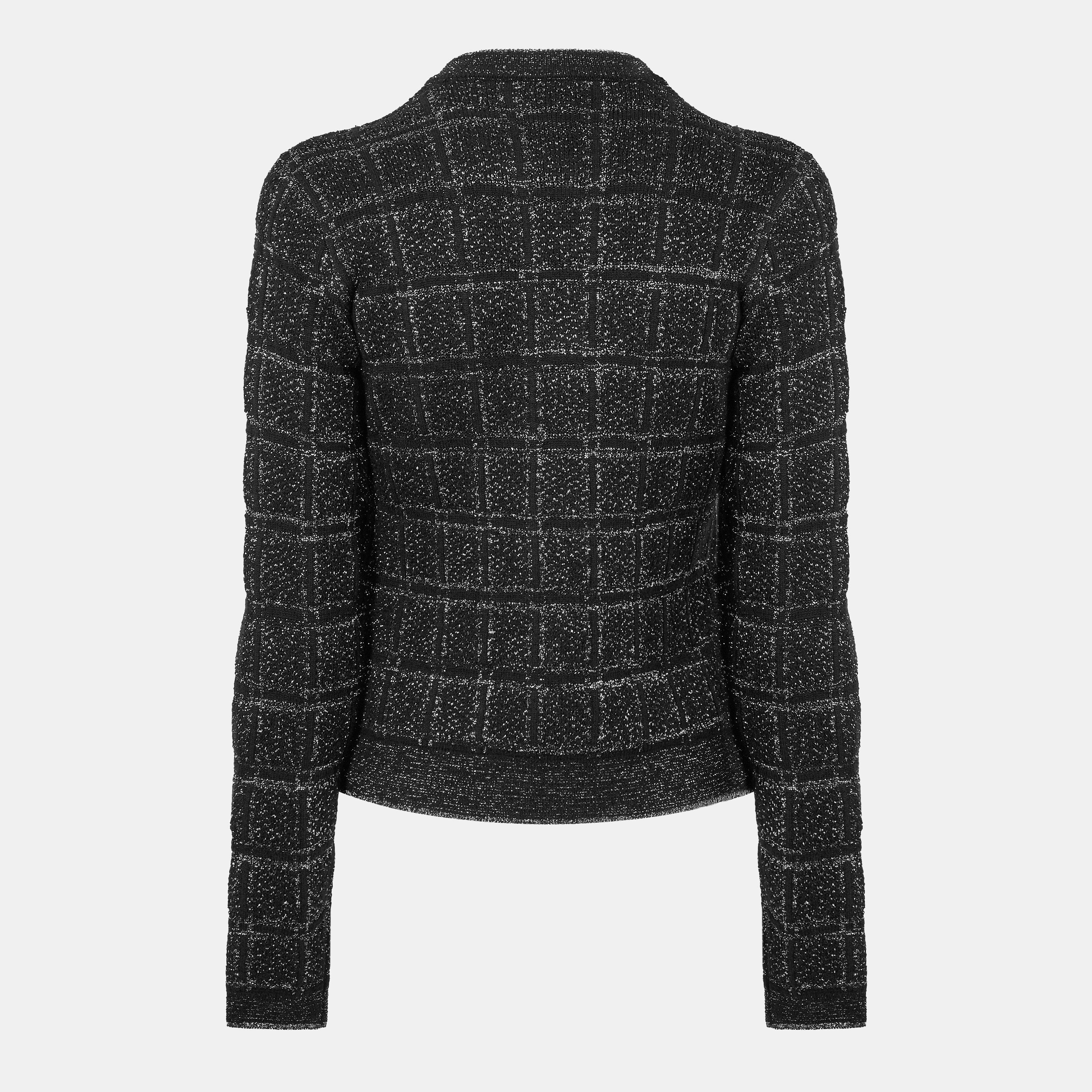 Black/Silver - Gucci - GG Cardigan - 2