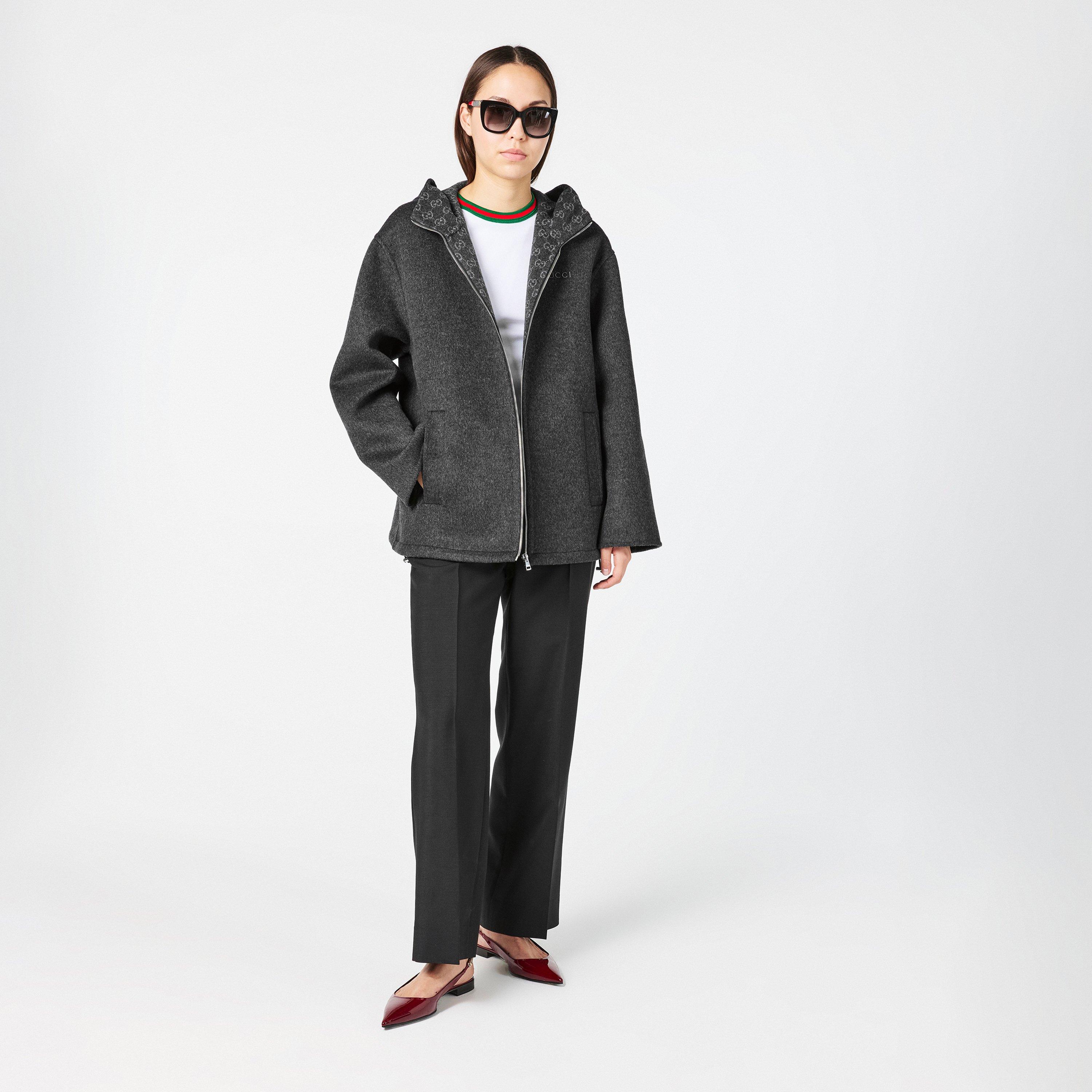 Grey Mix - Gucci - Silk GG Jacket - 6