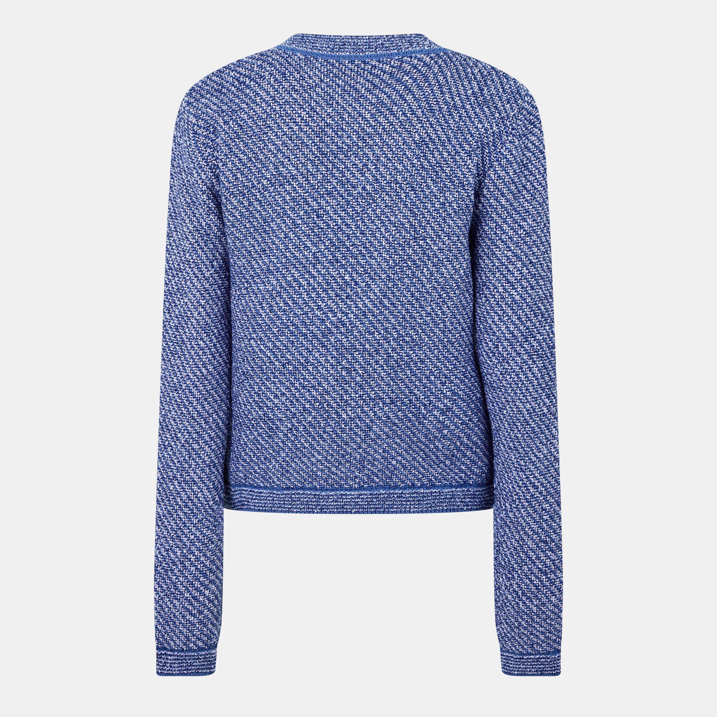 Light Denim - Gucci - Cotton Crewneck Cardigan - 2