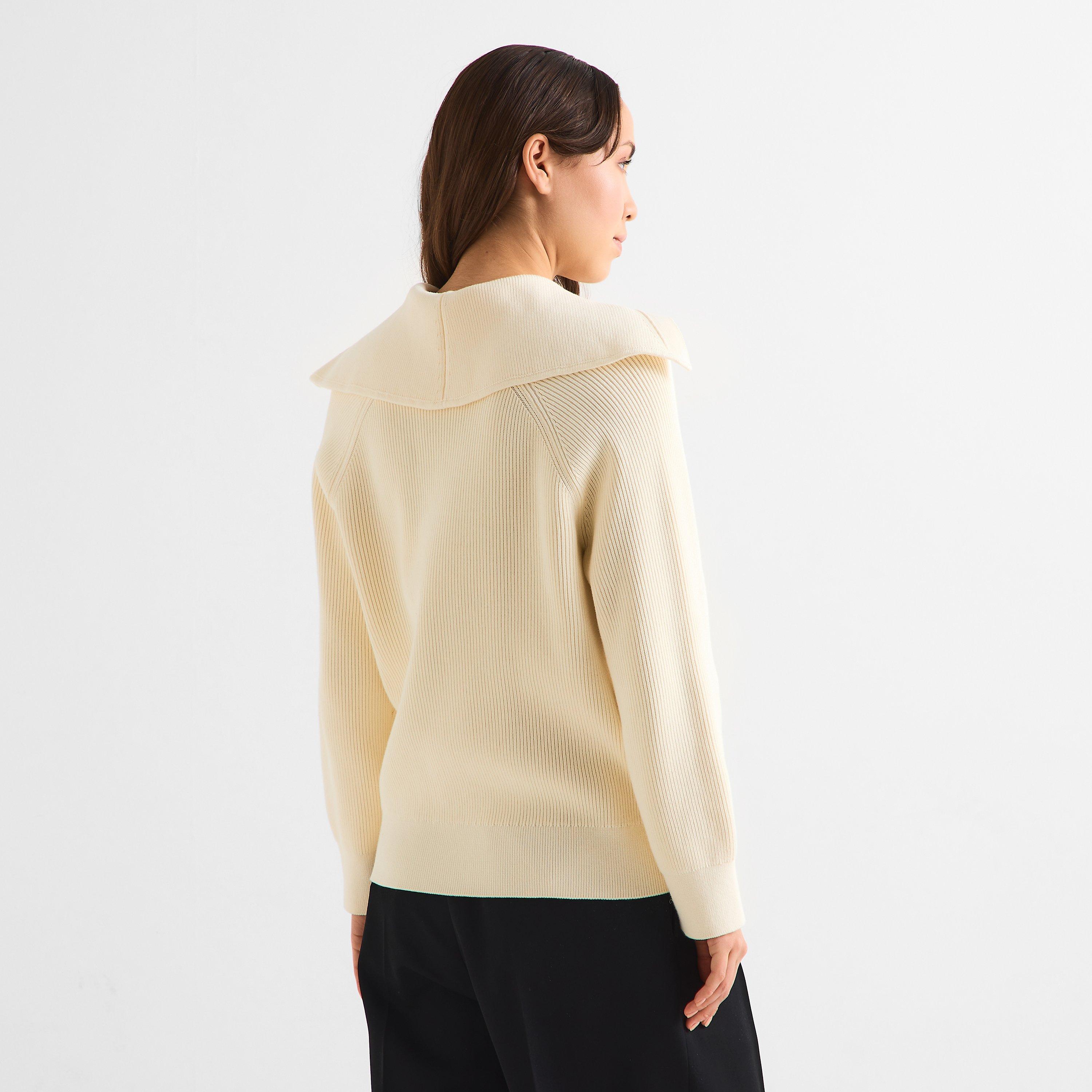 Chalk - Bottega Veneta - Knot Button Cardigan - 4