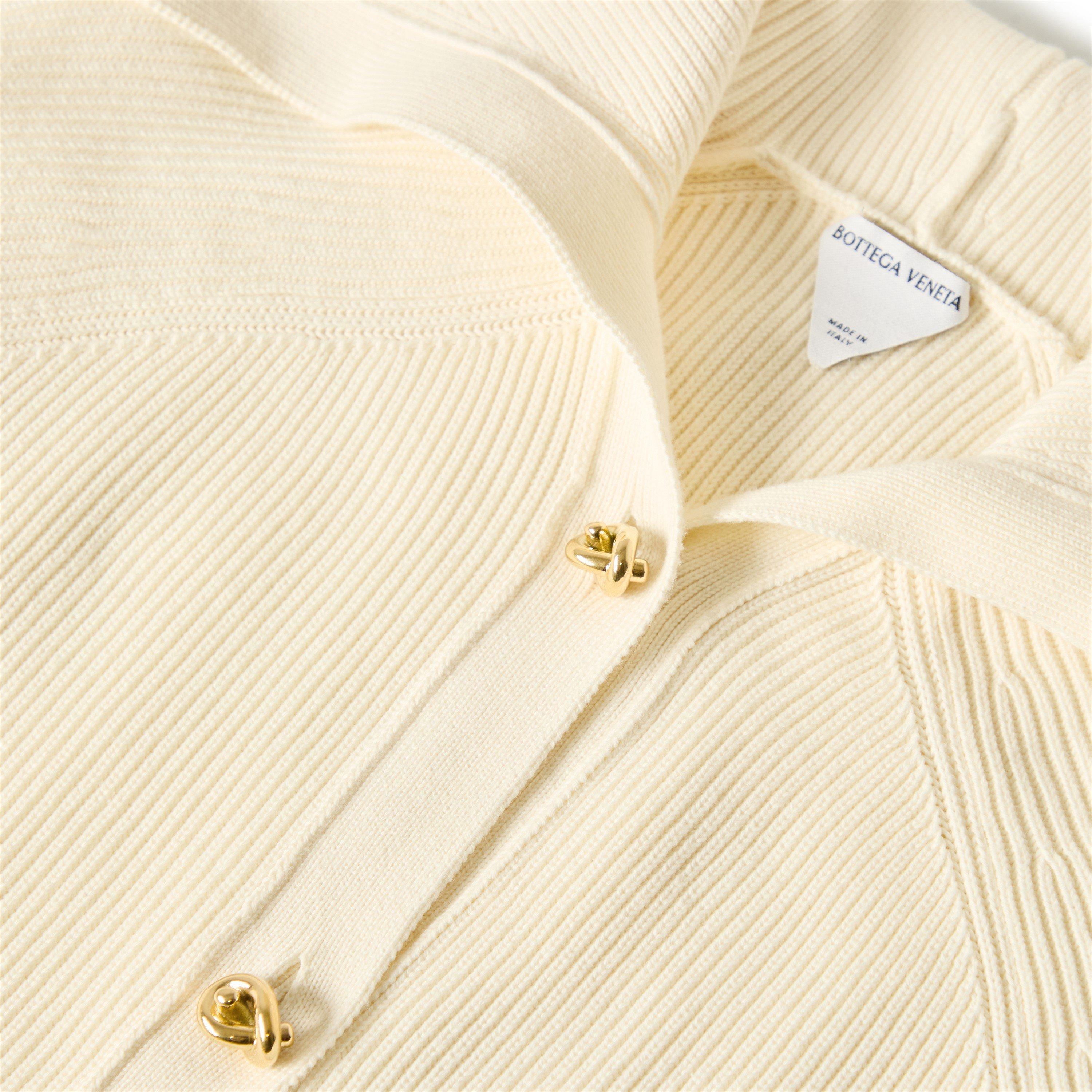 Chalk - Bottega Veneta - Knot Button Cardigan - 5
