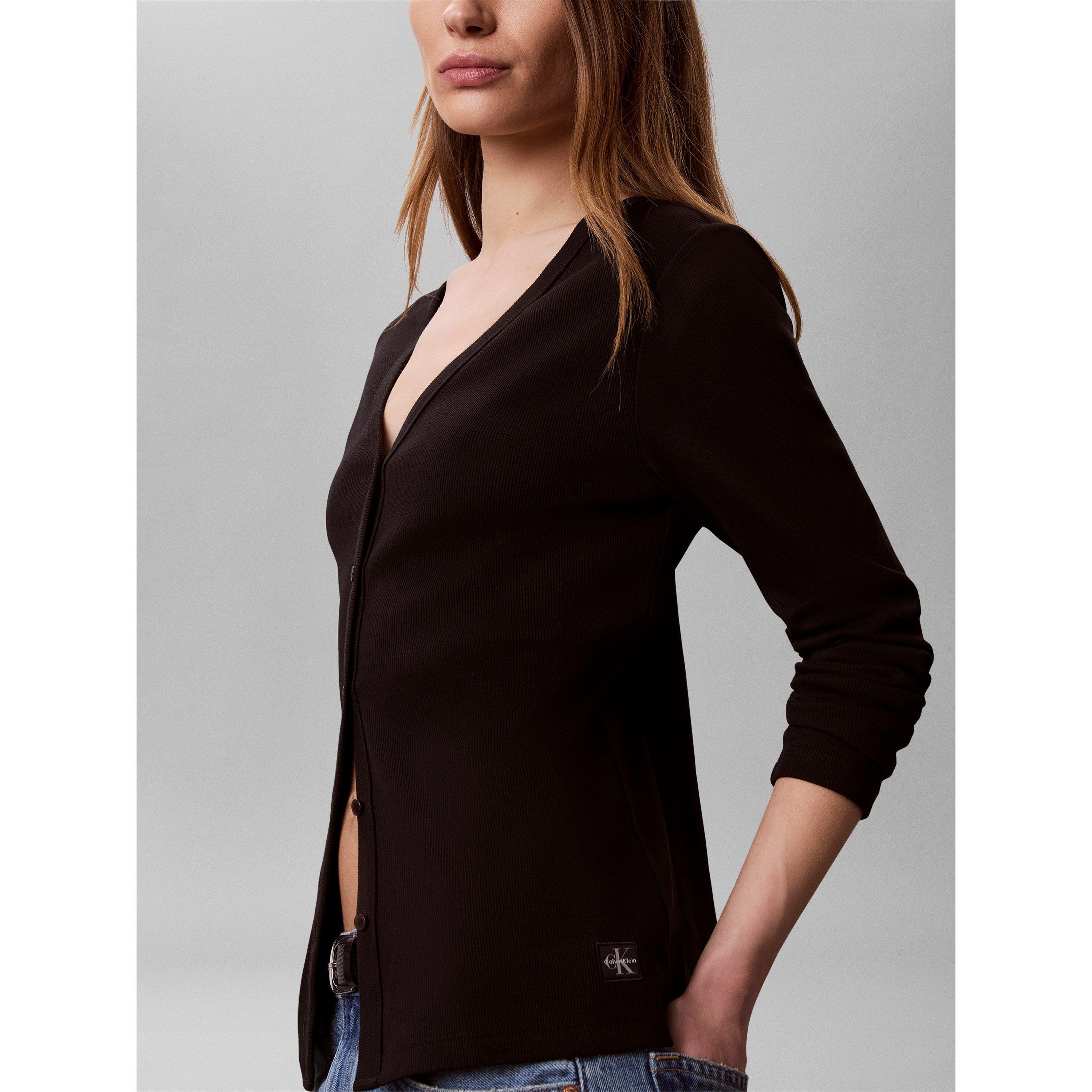 Black - Calvin Klein Jeans - Women's CKJ Cardigan - 4
