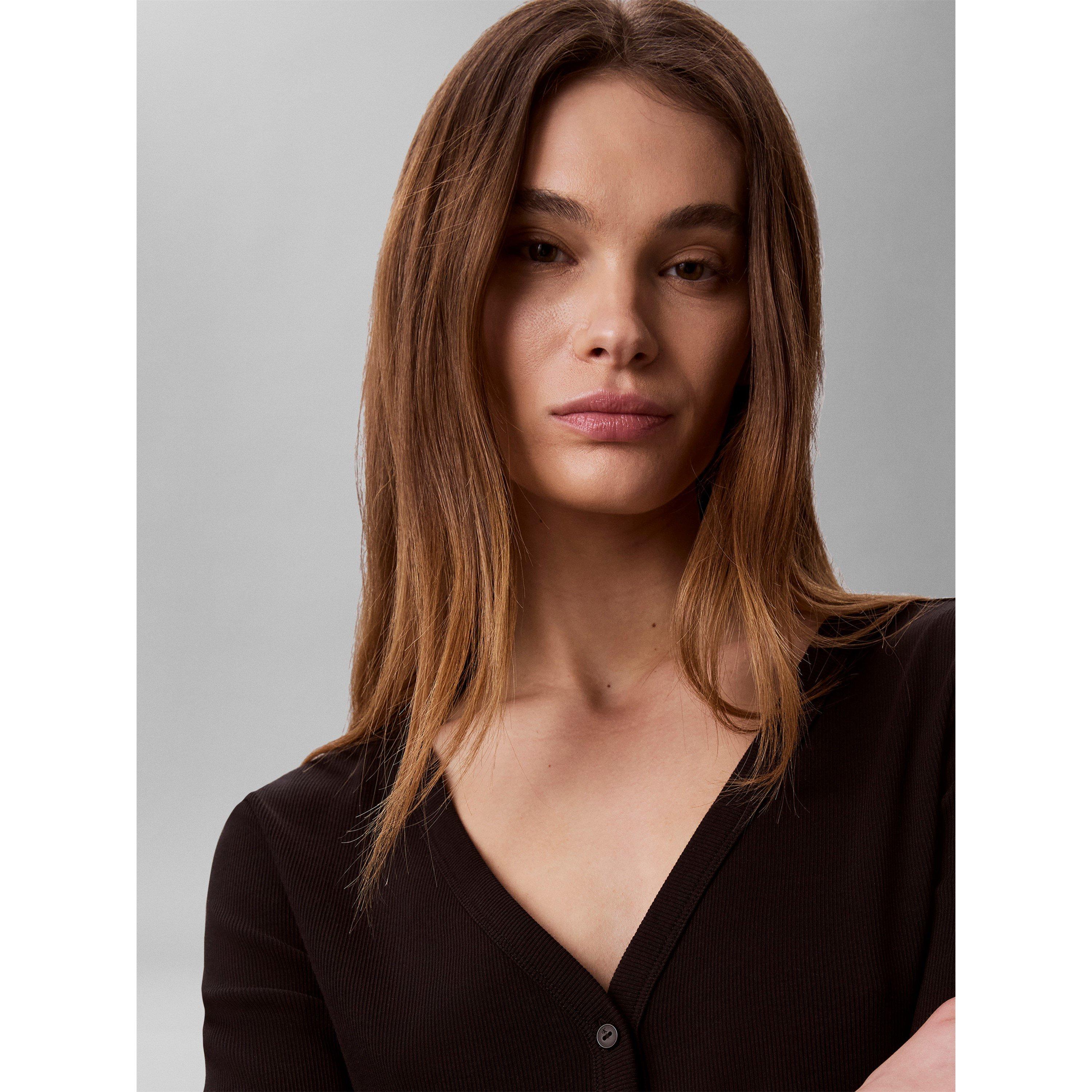 Black - Calvin Klein Jeans - Women's CKJ Cardigan - 5