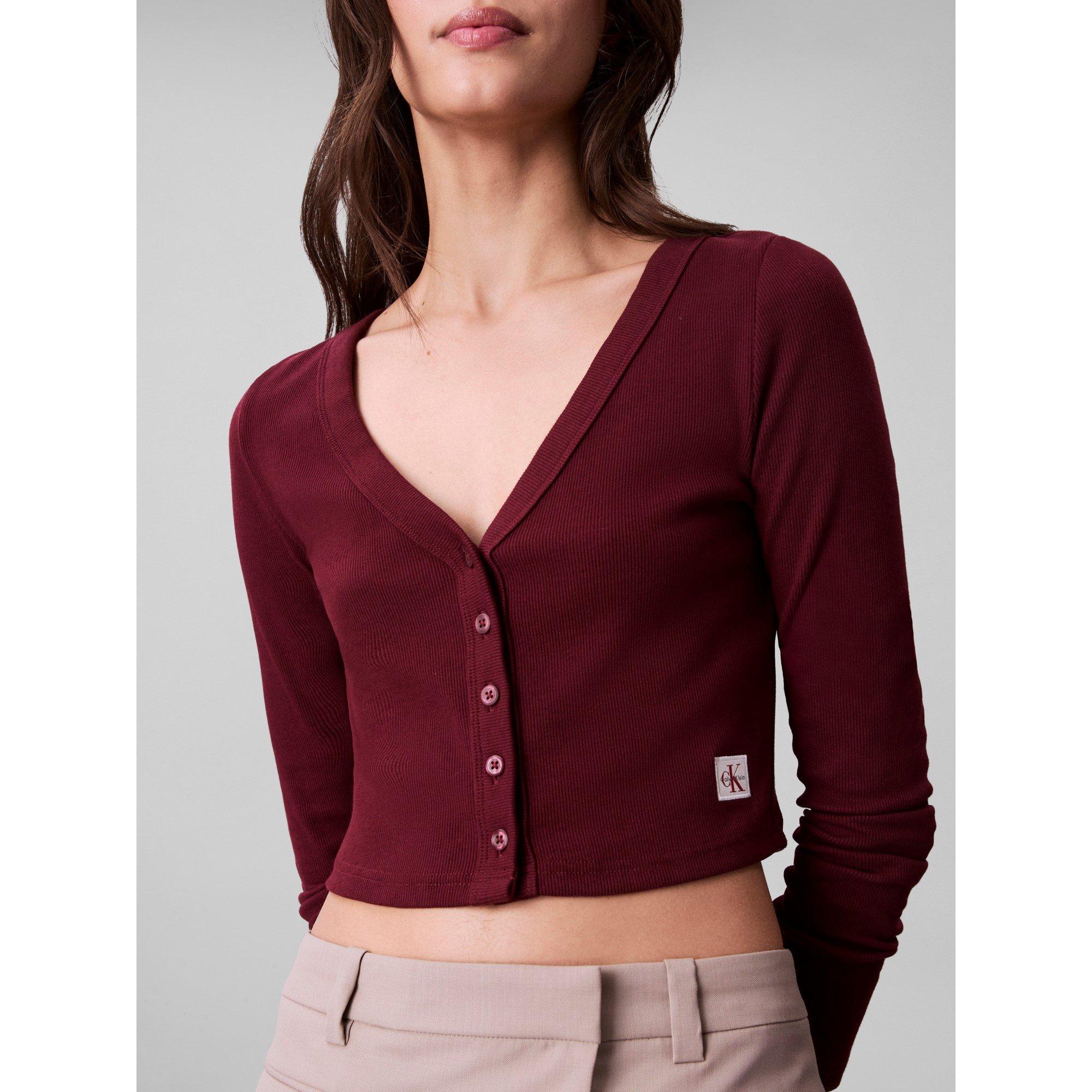 Deep Rouge - Calvin Klein Jeans - Women's CKJ Cardigan - 1
