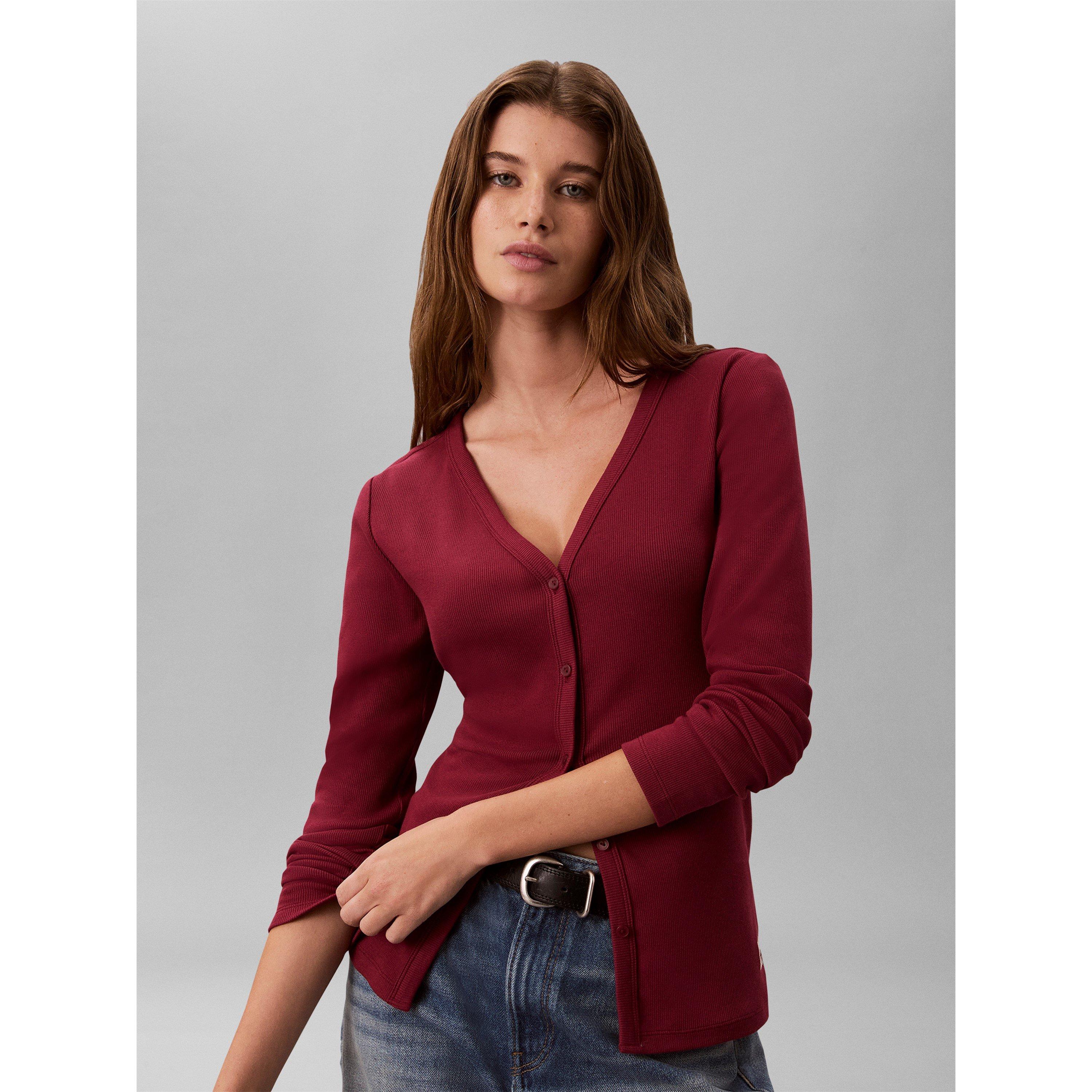 Red - Calvin Klein Jeans - Women's CKJ Cardigan - 2