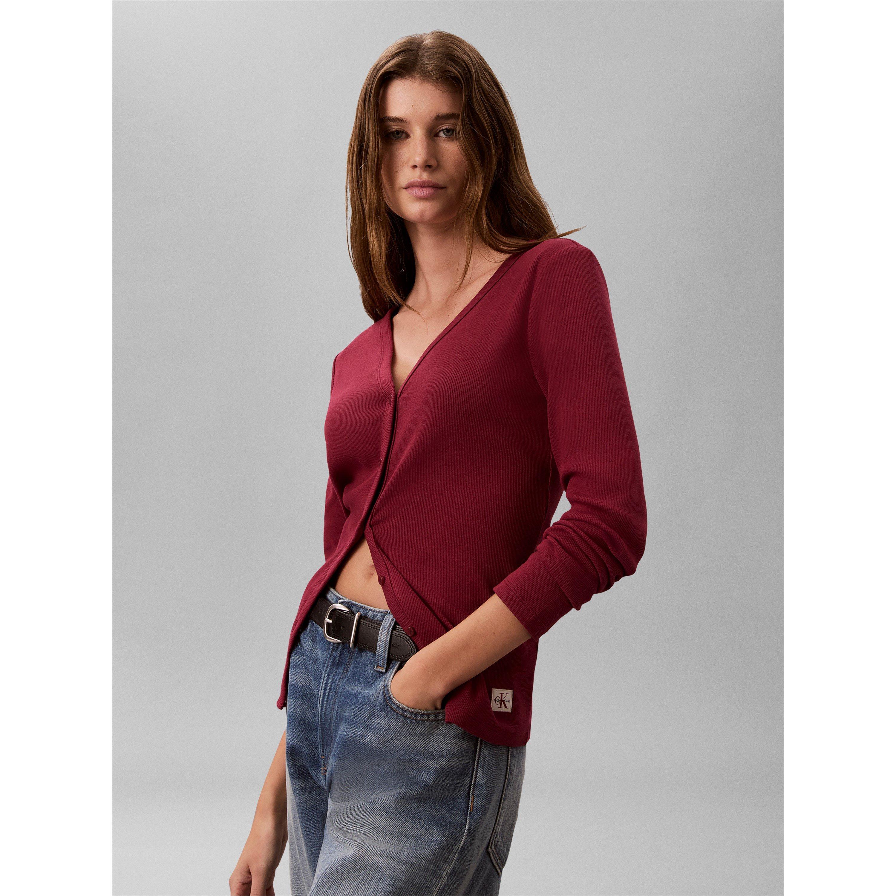 Red - Calvin Klein Jeans - Women's CKJ Cardigan - 3