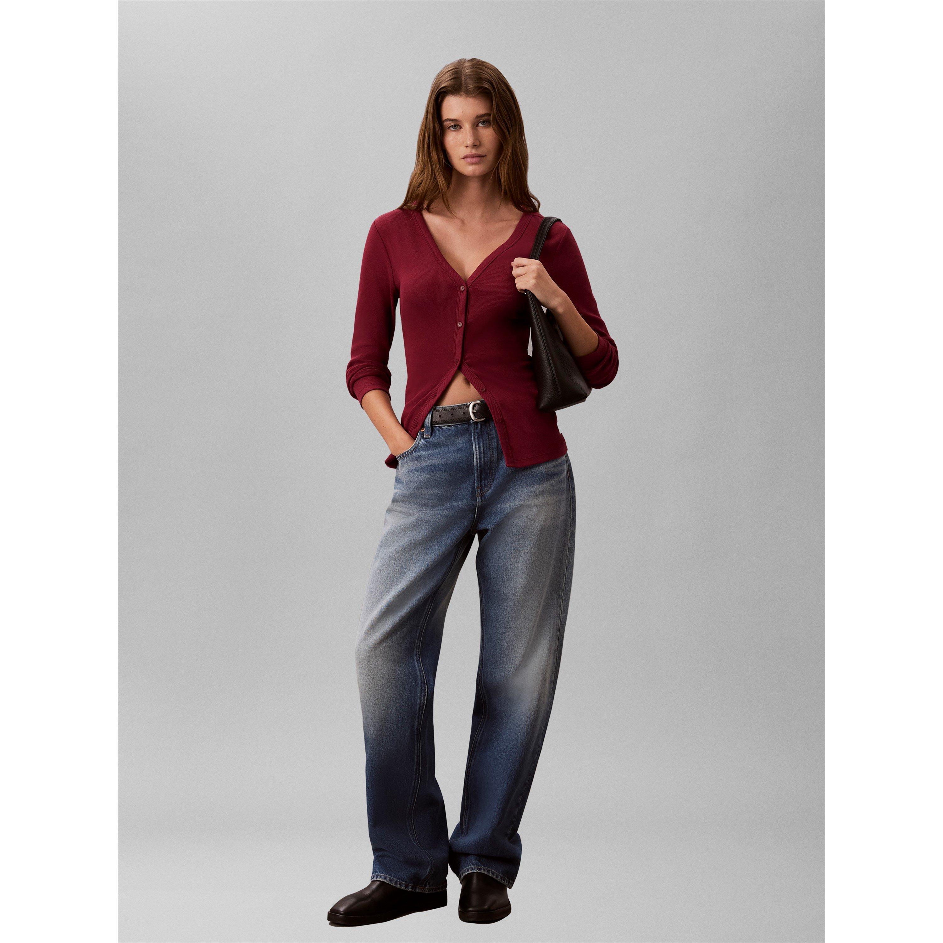 Red - Calvin Klein Jeans - Women's CKJ Cardigan - 5