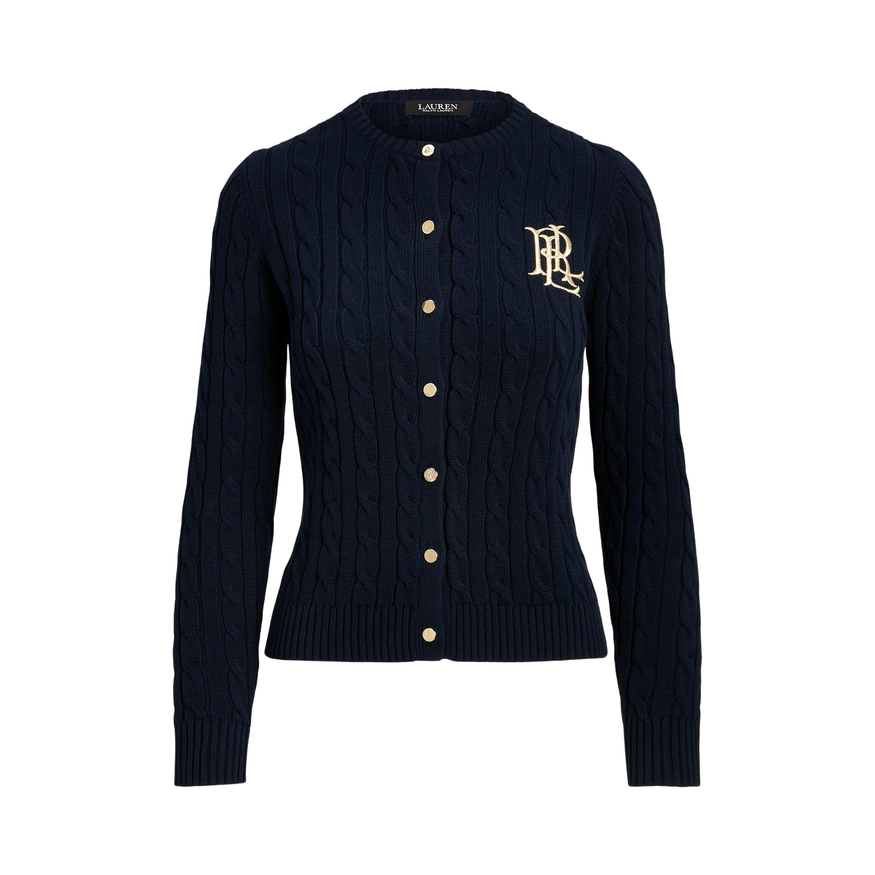 Lauren By Ralph Lauren Women's Lauren Navy Ralhan Cardigan - 14 (L)