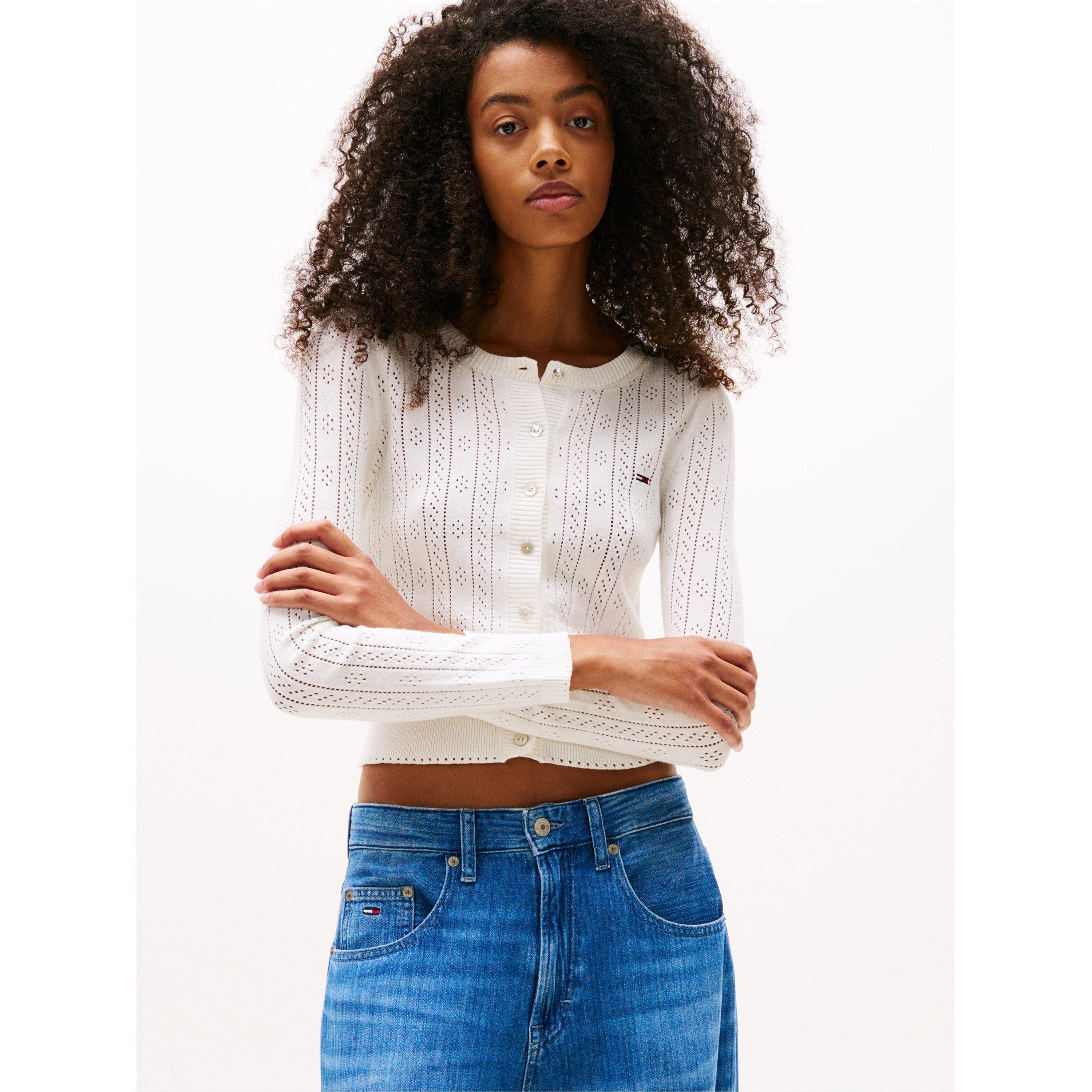 Ecru - Tommy Jeans - Women's Poinelle Cardigan - 2