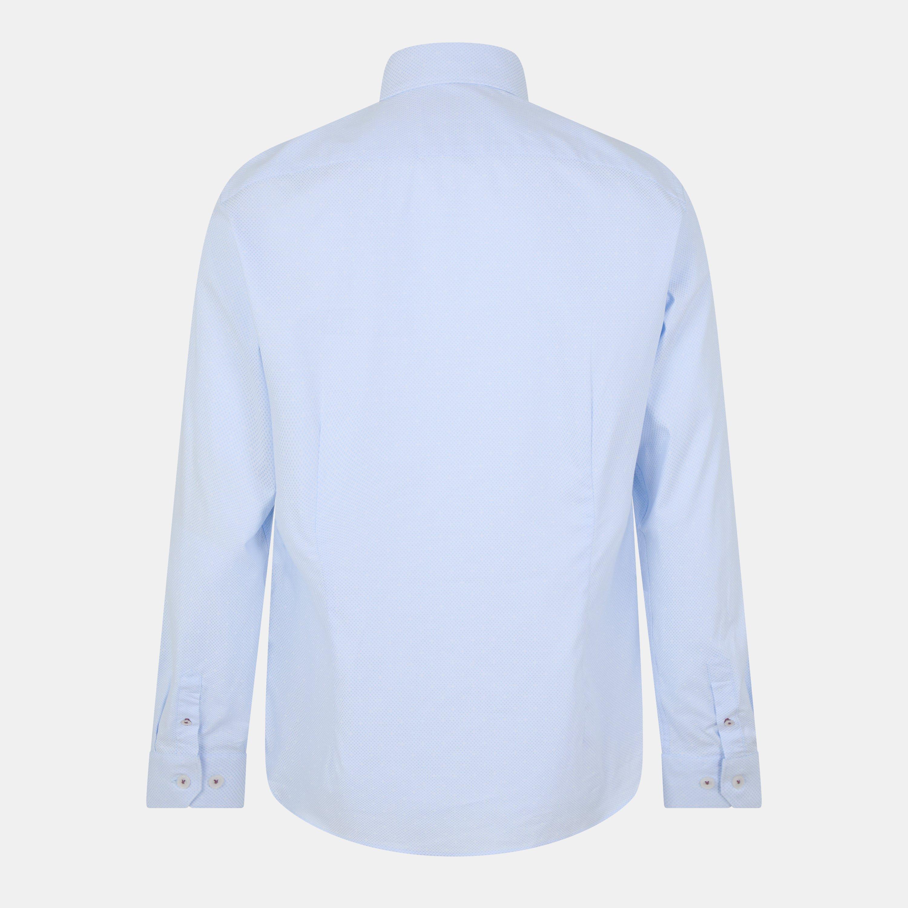 Bleu - Ted Baker - Hart Blue Diamond Dot Slim Shirt - 2