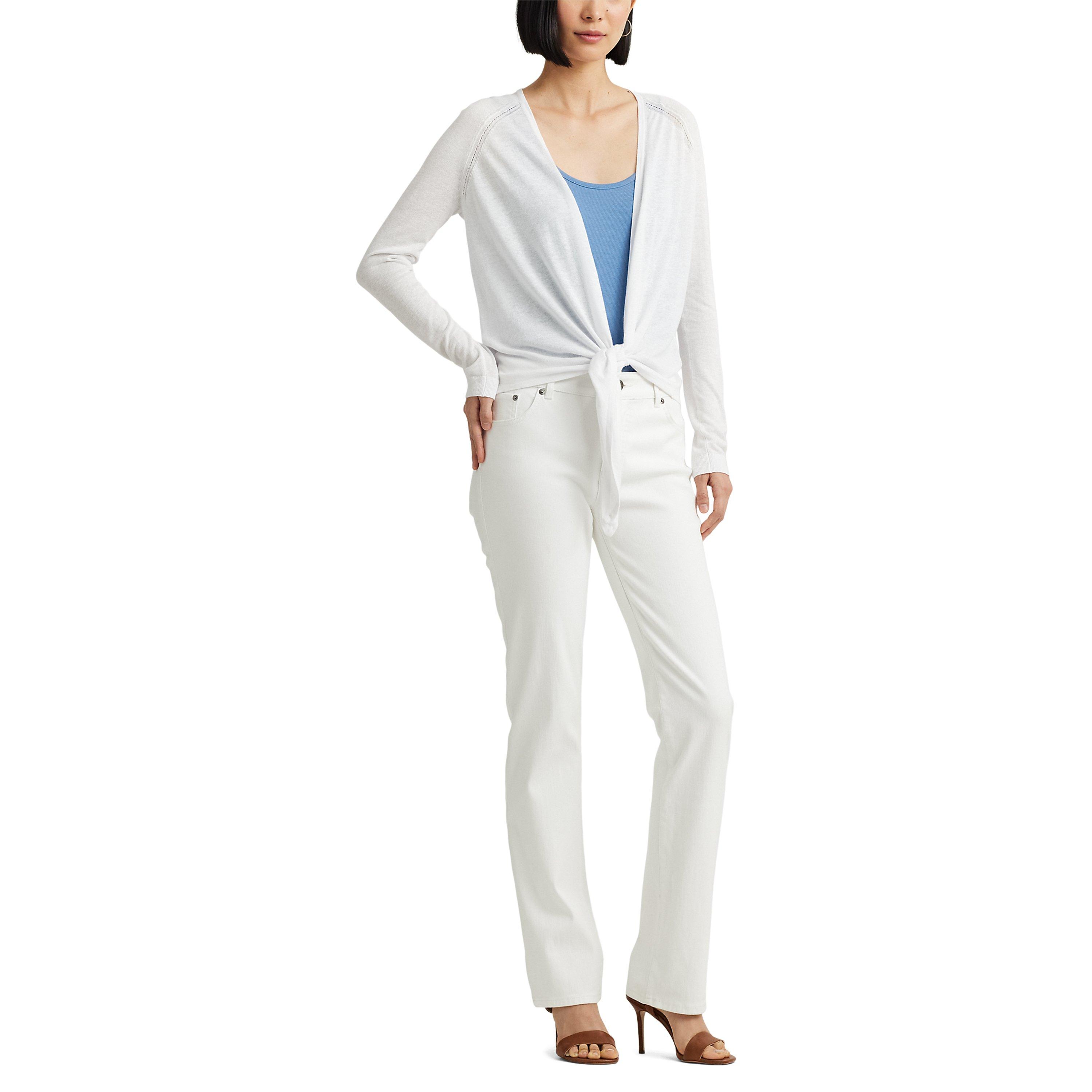 White - Lauren by Ralph Lauren - Linen Blend Jumper - 4