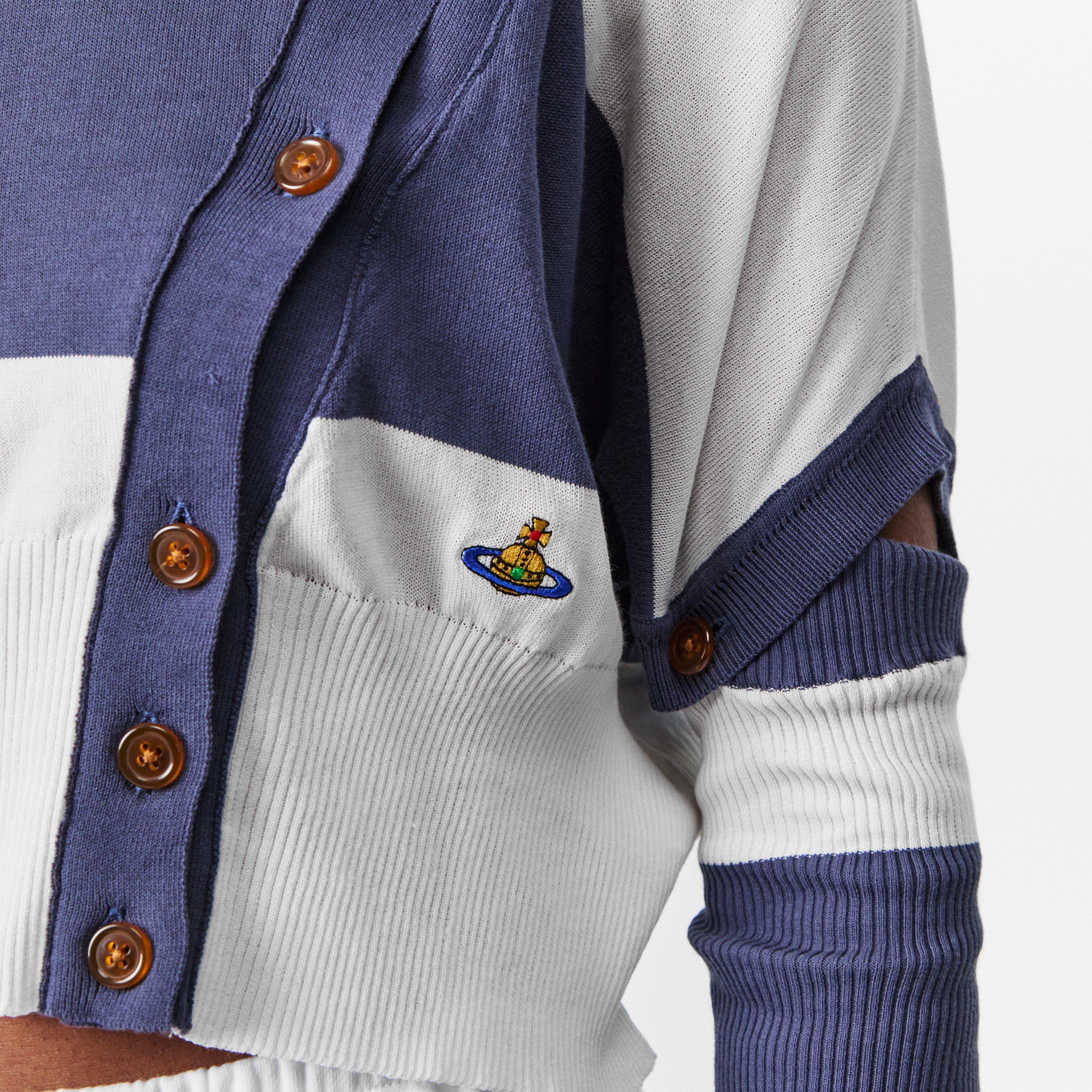 Wht/Blue - Vivienne Westwood - Women's Viv Olivia Structured Knit Cardigan - 5