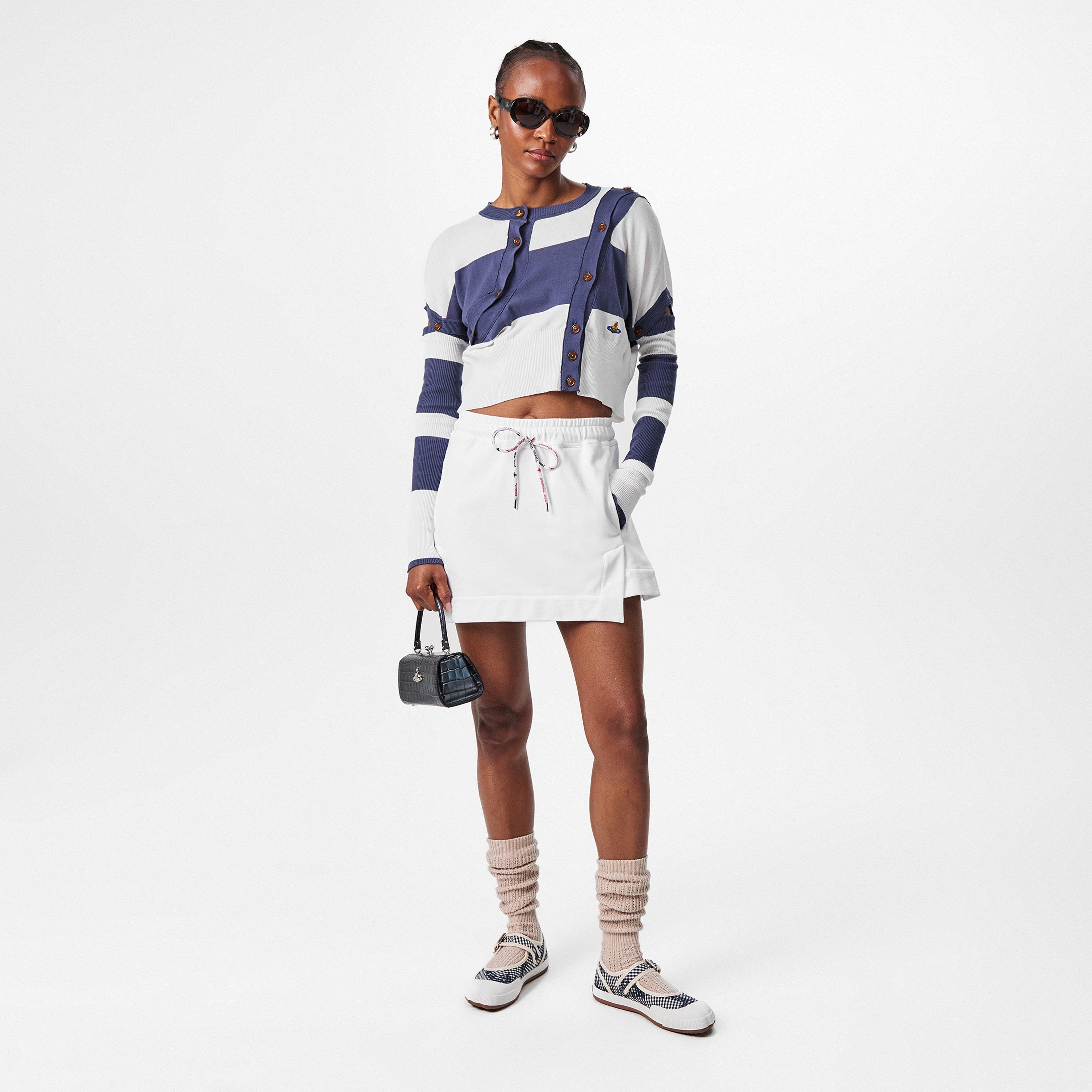 Wht/Blue - Vivienne Westwood - Women's Viv Olivia Structured Knit Cardigan - 6