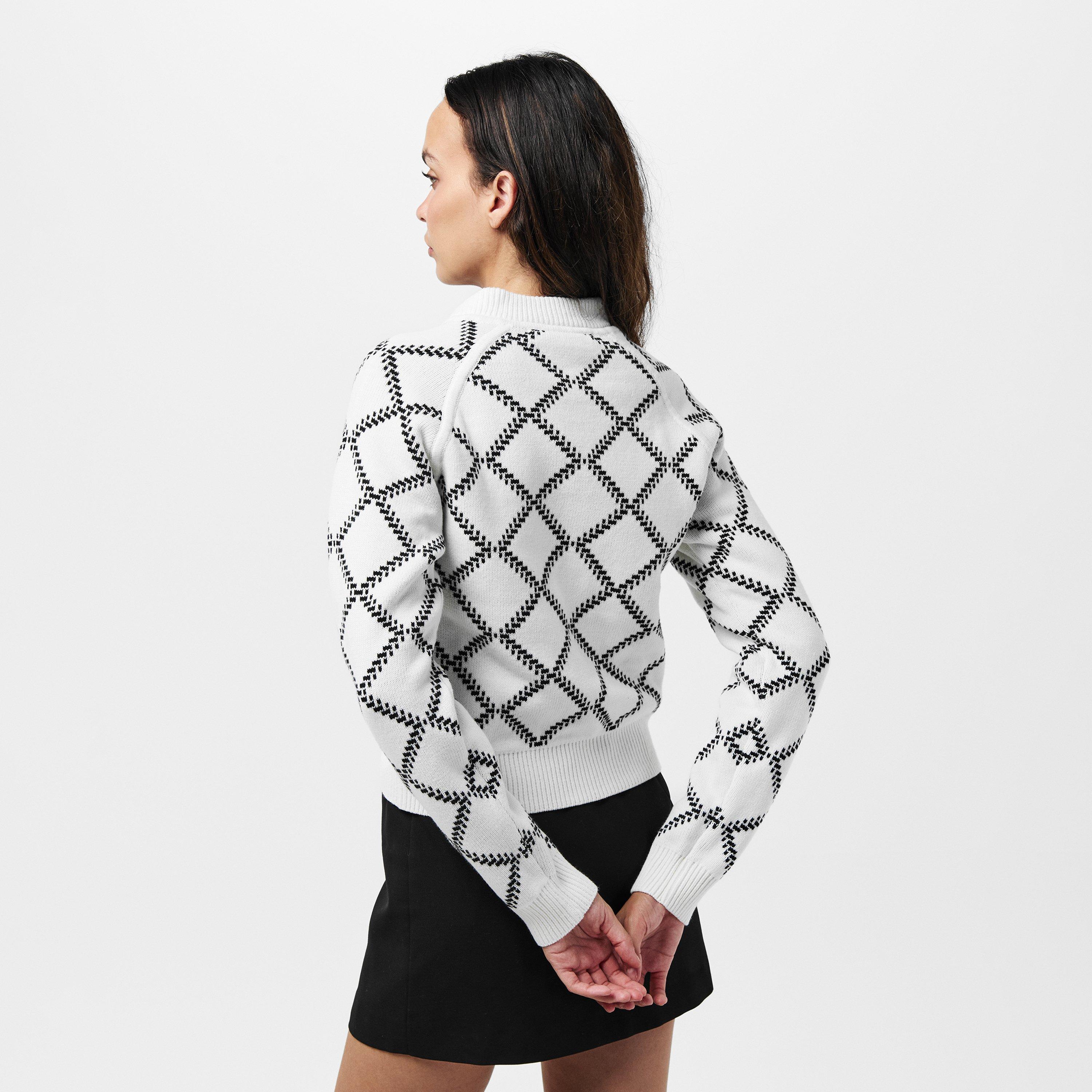 Summer White - French Connection - Women's Odessa Reversible Check Cardigan - 3