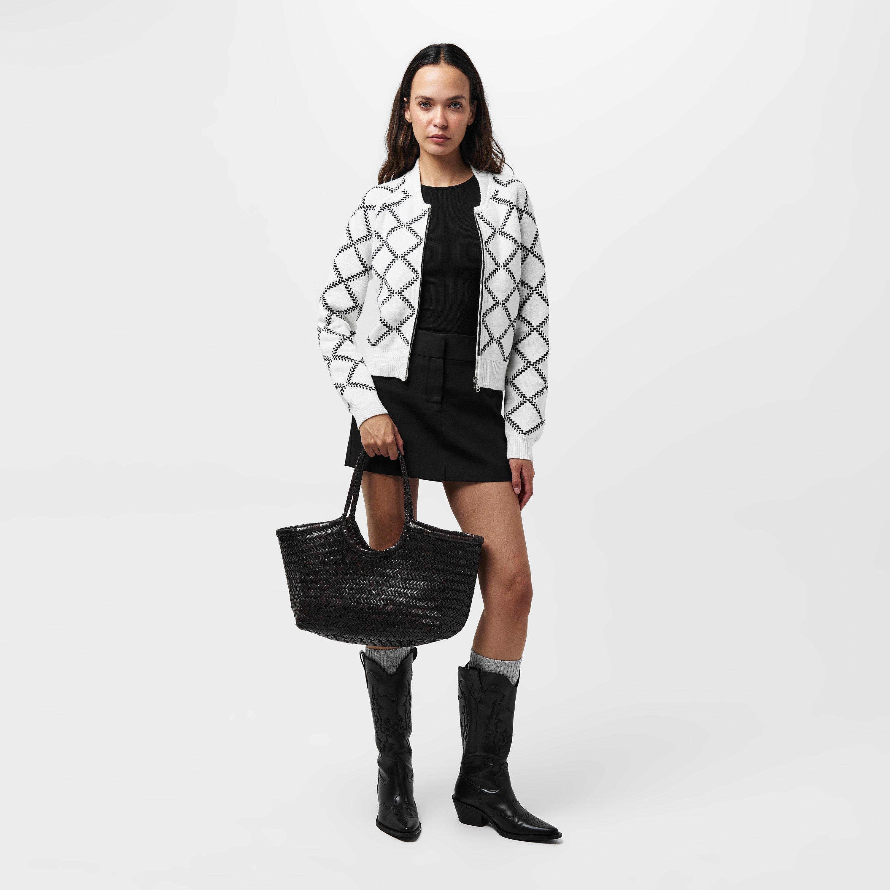 Summer White - French Connection - Women's Odessa Reversible Check Cardigan - 5