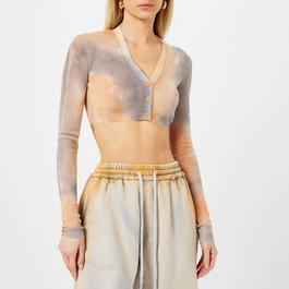 Off White Women's  Tie Dye Cardigan, Iconic Design