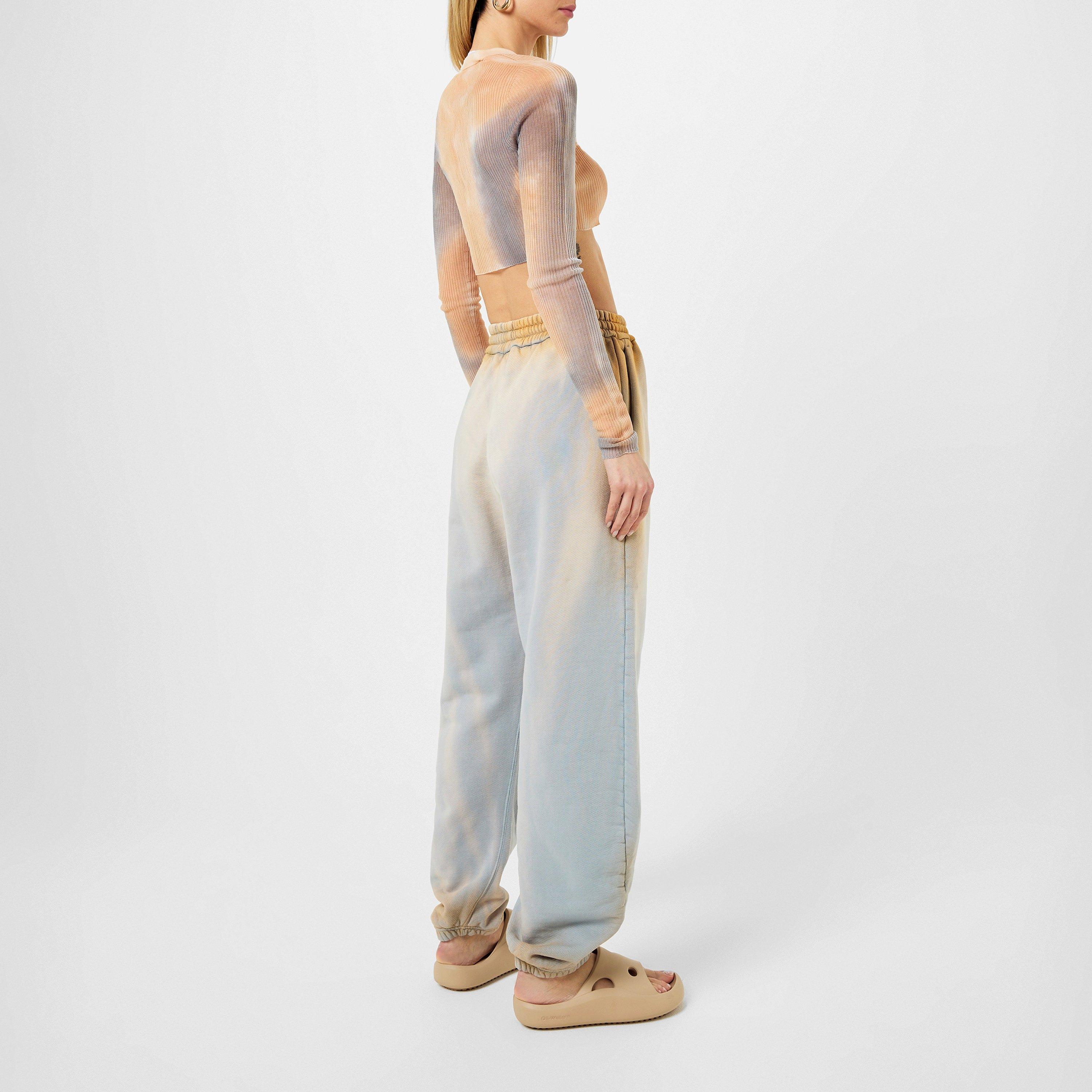 Camel/White - Off White - Women's  Tie Dye Cardigan, Iconic Design - 3