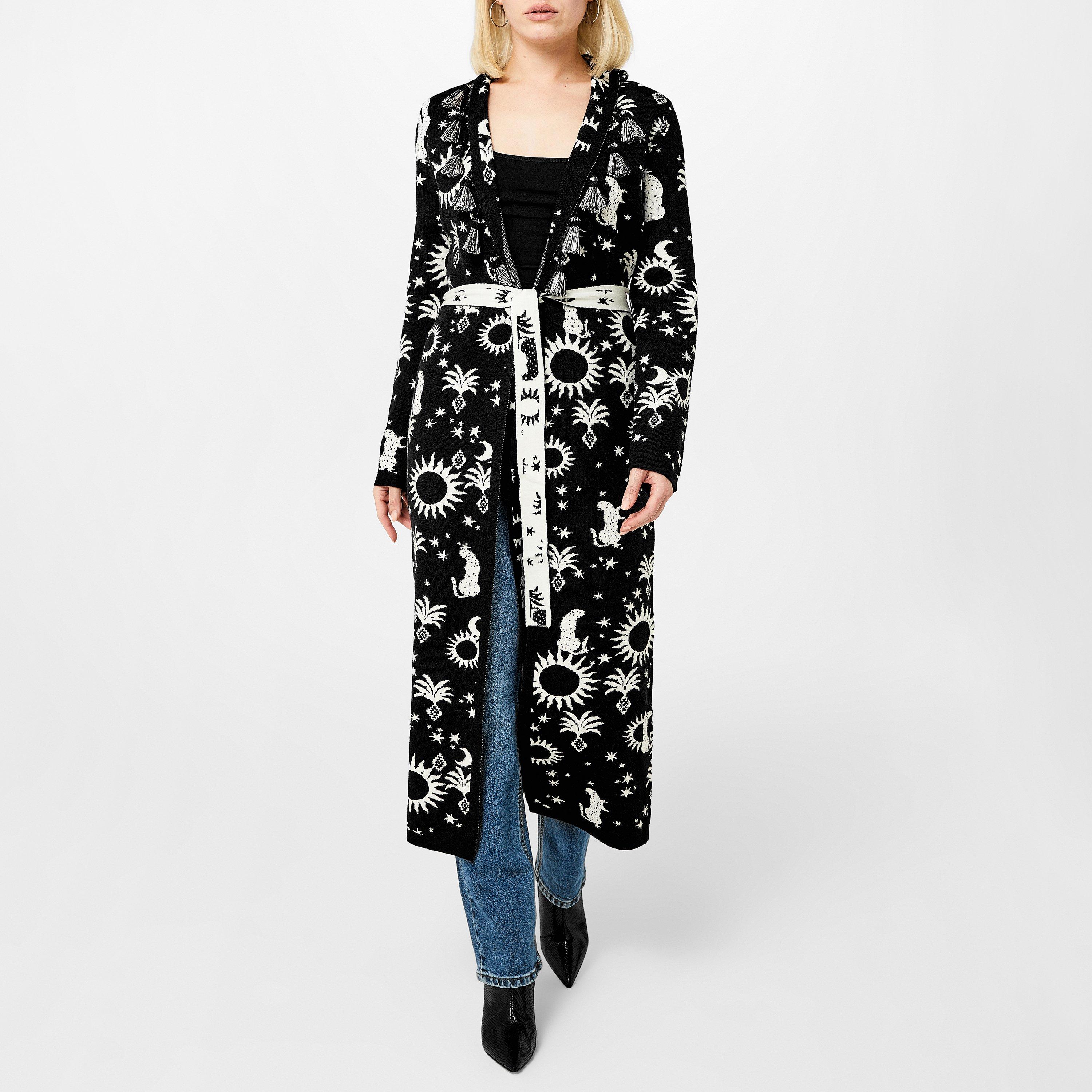 Black - Never Fully Dressed - Leo Shawl Neck Fit Sweater - 1