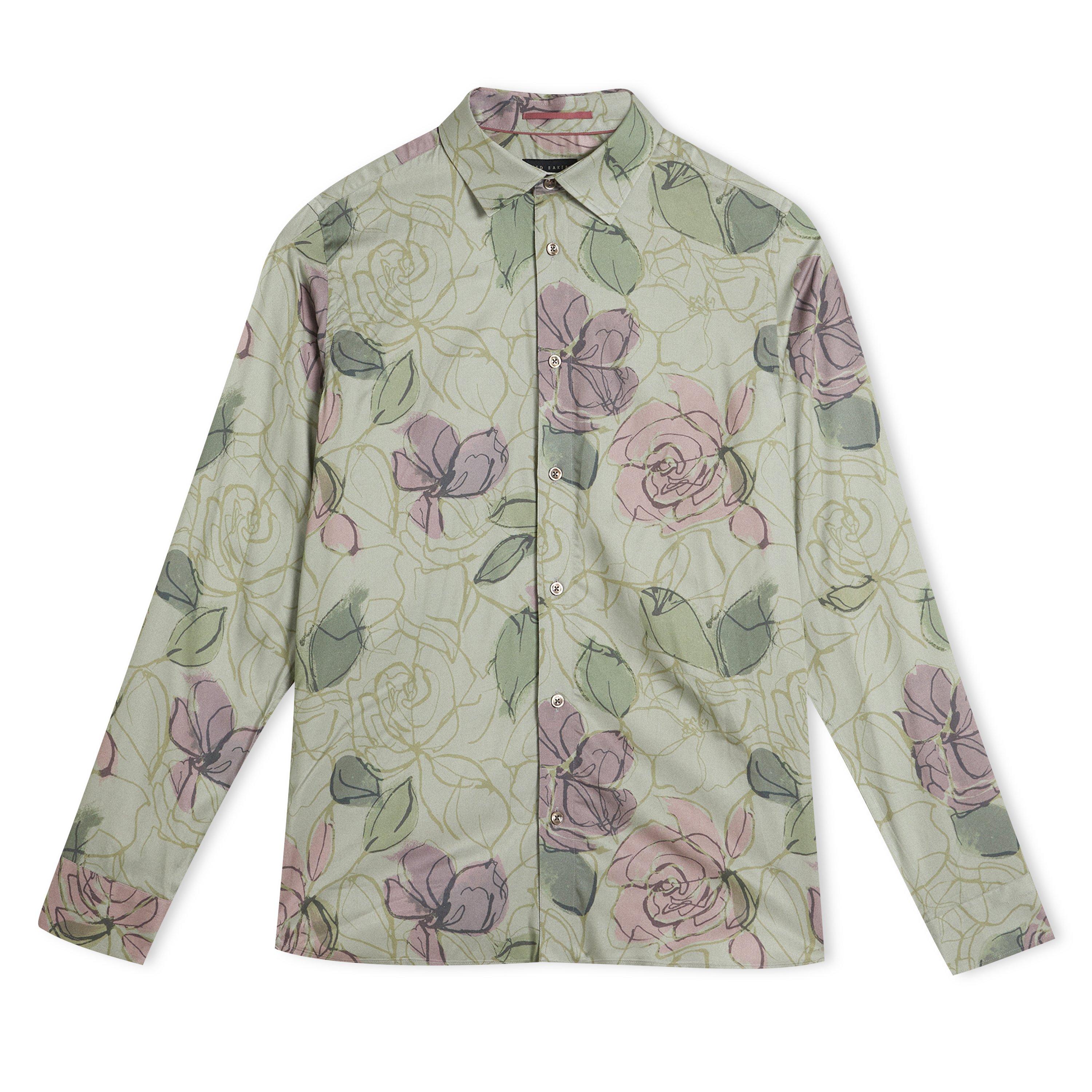 Ted Baker Men's Floral Long-Sleeve Patterned Shirt