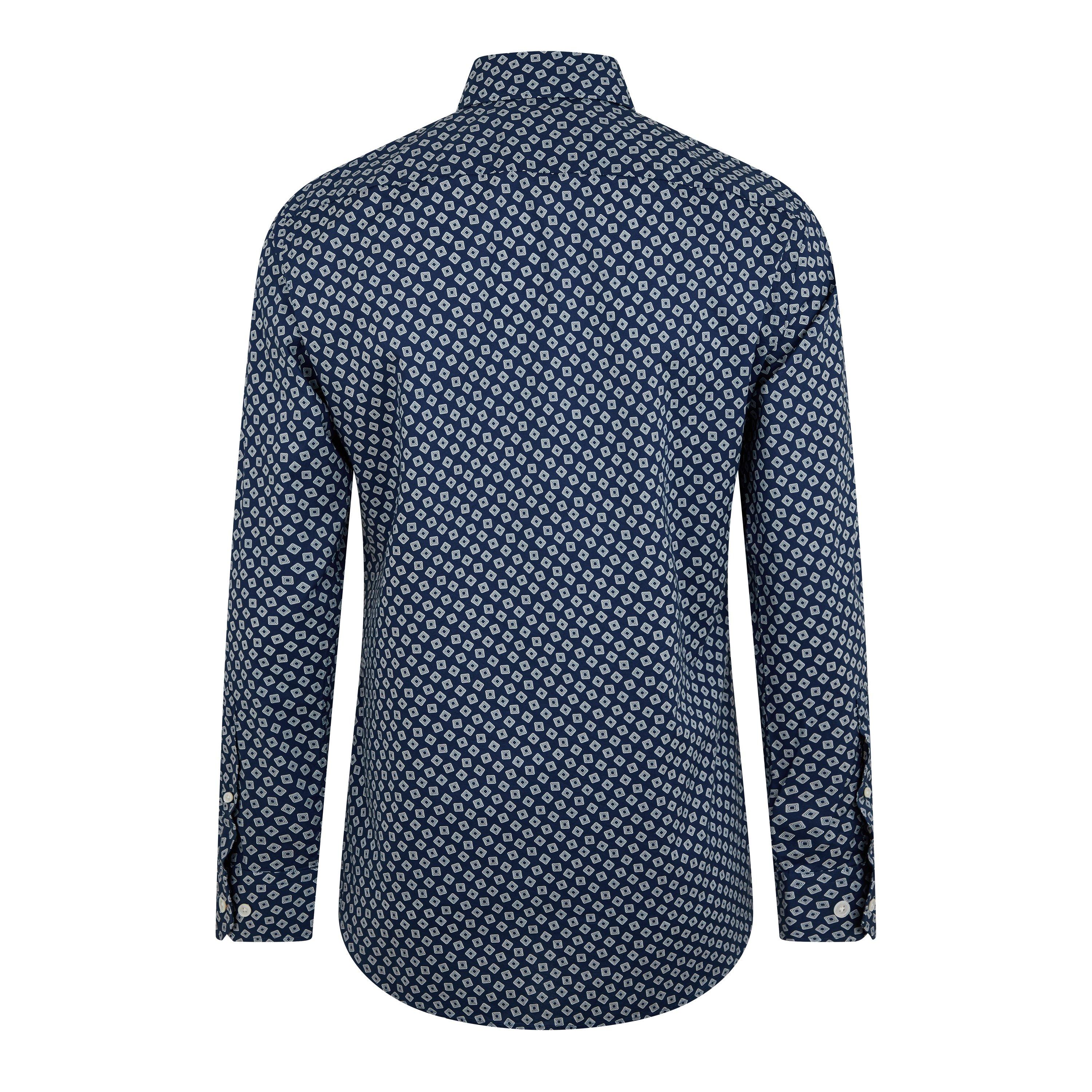 Dark Blue 409 - Boss - Men's HBC L JIMKENT Patterned Long-Sleeve Shirt - 2