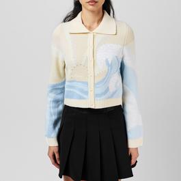 House Of Sunny Crystallized High Tide Collared Cardigan