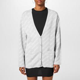 Balenciaga Mini Allover Logo Cardigan