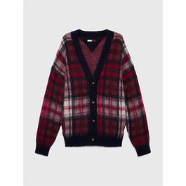 Tommy Hilfiger Crest Dual Gender Check Relaxed Fit Cardigan