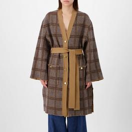 Gucci Reversible Checked Wool Cardigan