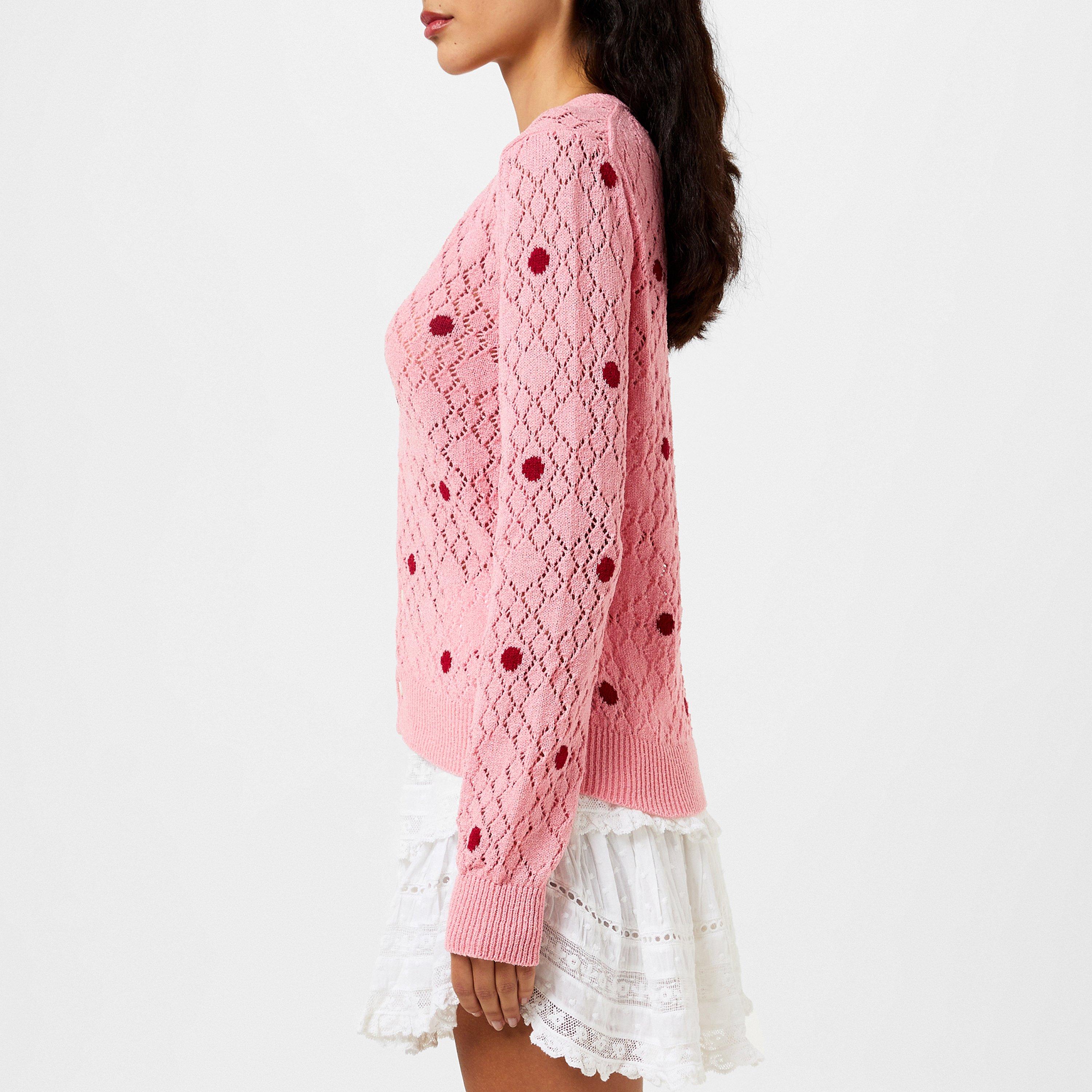 Pink - Comme des Garcons Girl - Polka Dot Cardigan - 2