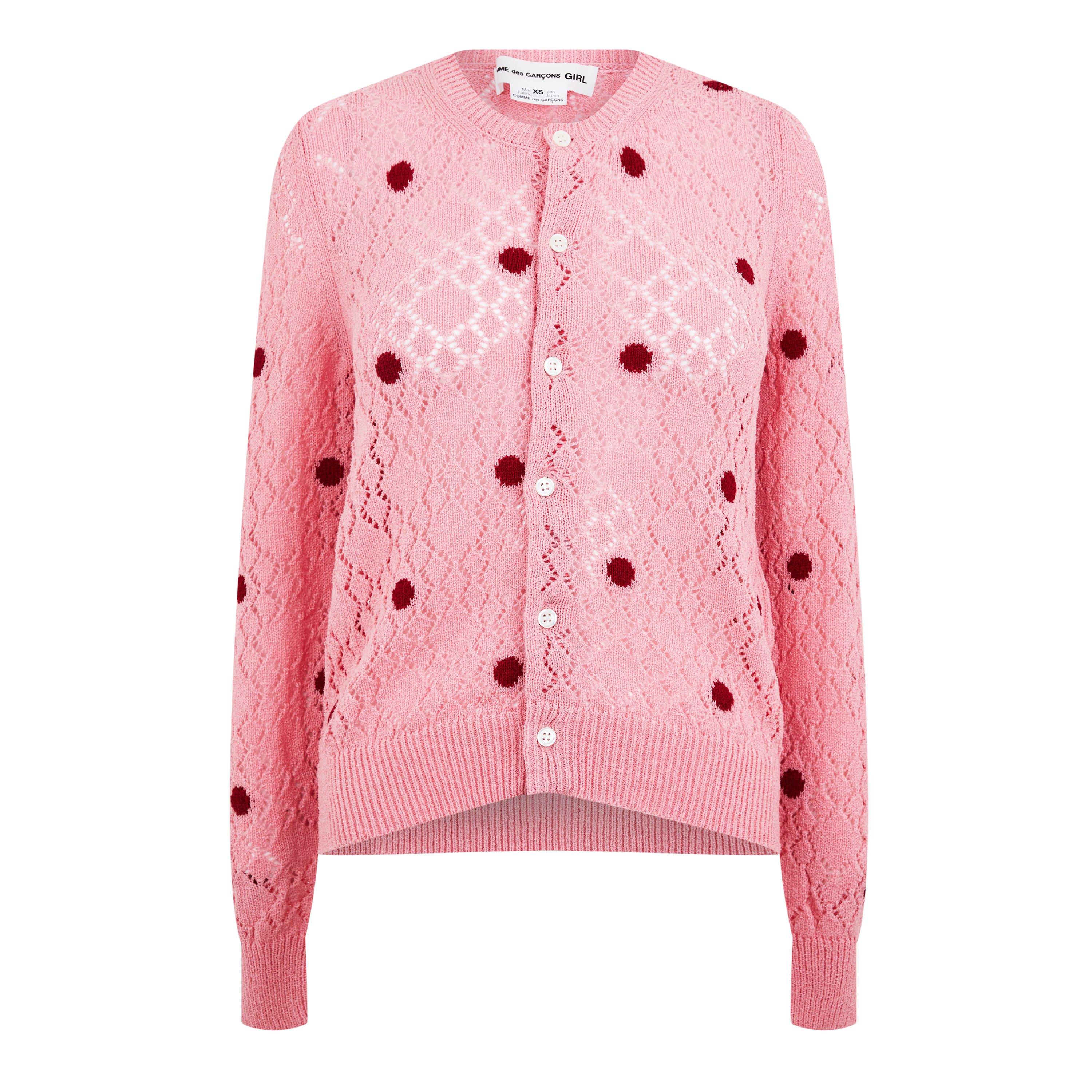 Pink - Comme des Garcons Girl - Polka Dot Cardigan - 5
