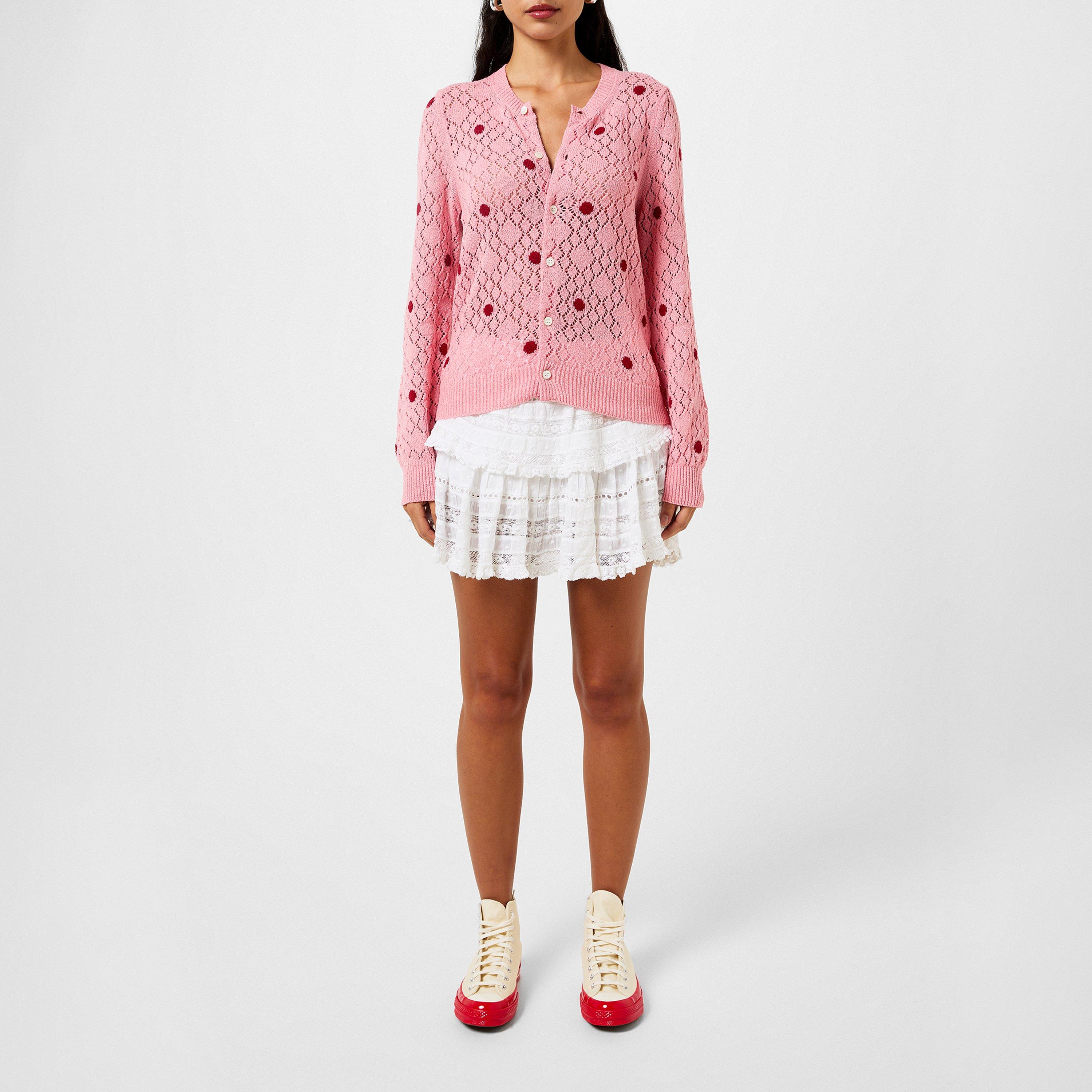 Pink - Comme des Garcons Girl - Polka Dot Cardigan - 4
