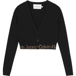 Calvin Klein Jeans LOGO INTARSIA SHORT CARDIGAN