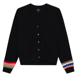 PS Paul Smith Multi Colour Zag Sleeve Cardigan