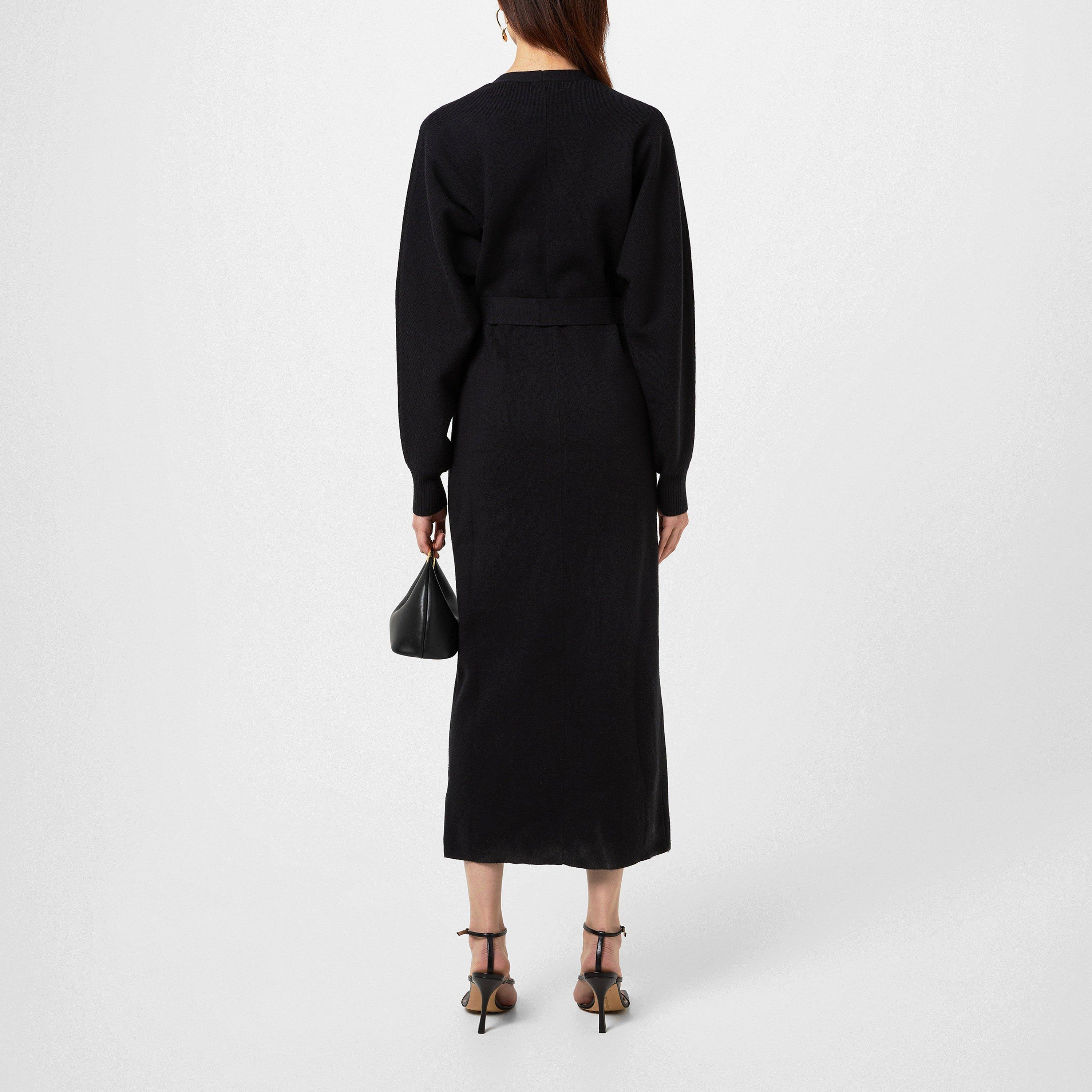 Black - Pretty Lavish - Peony Belted Cardigan Dress - 3