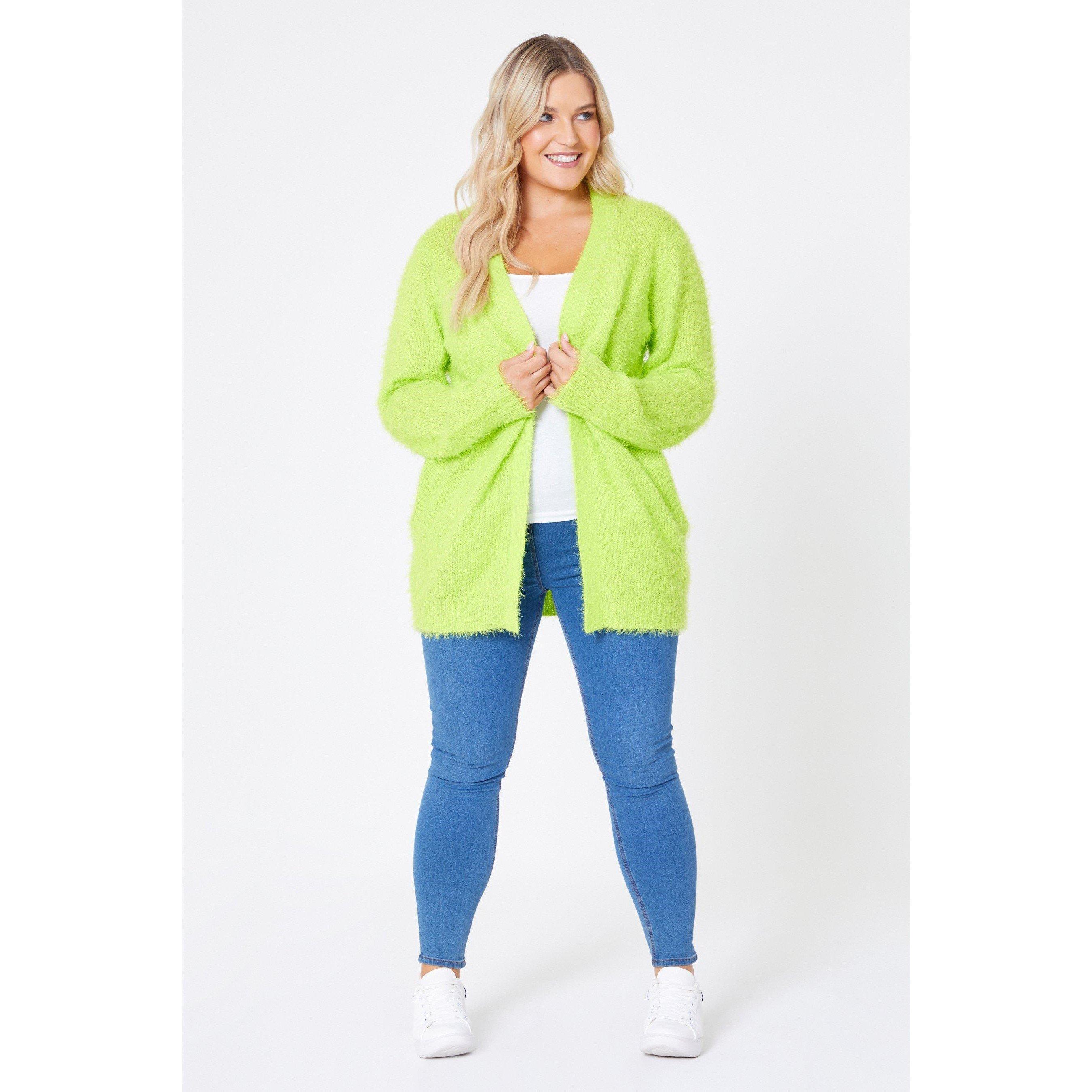 Lime - Be You - Fluffy Knitted Cardigan - 2