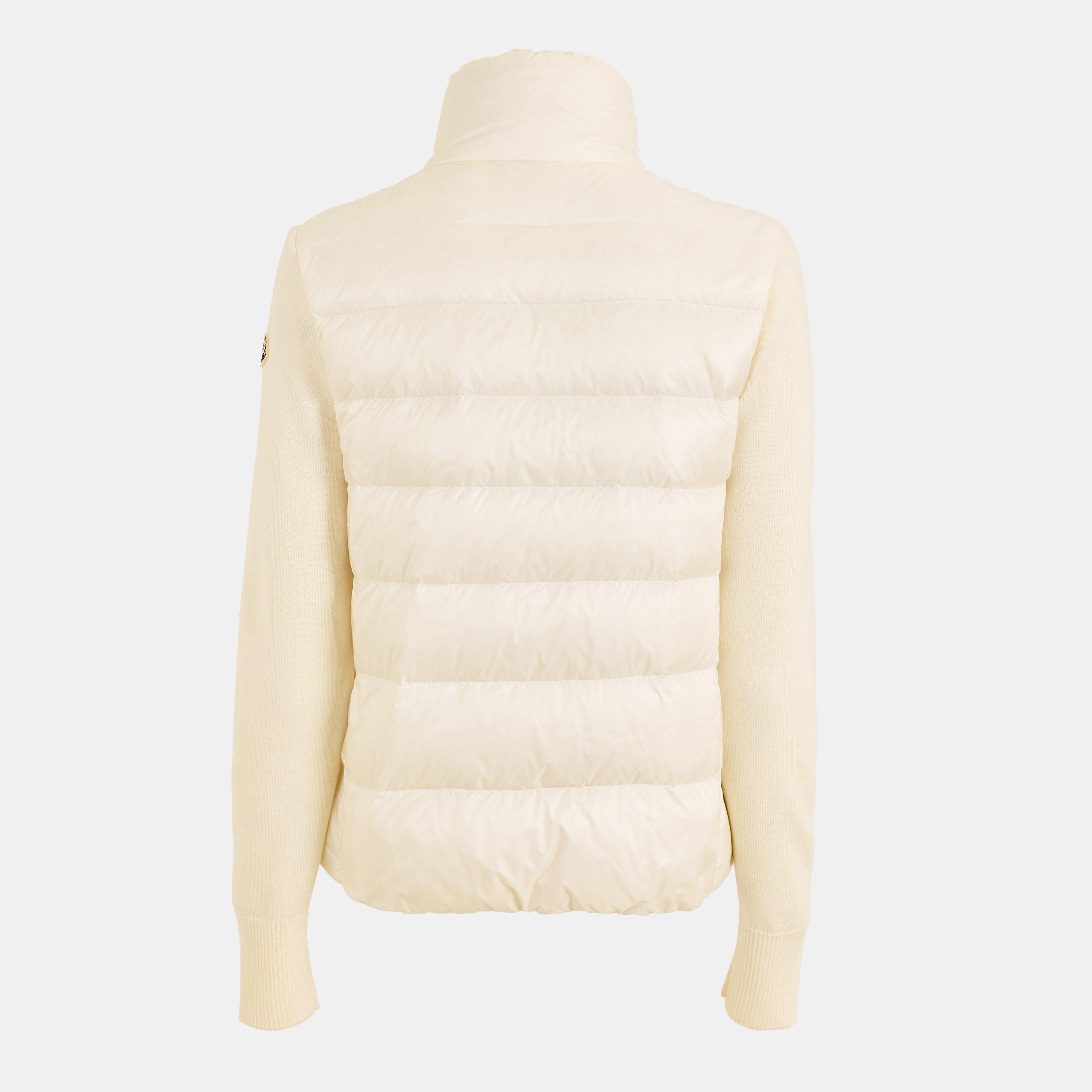 White 030 - Moncler - Padded Wool Cardigan - 2