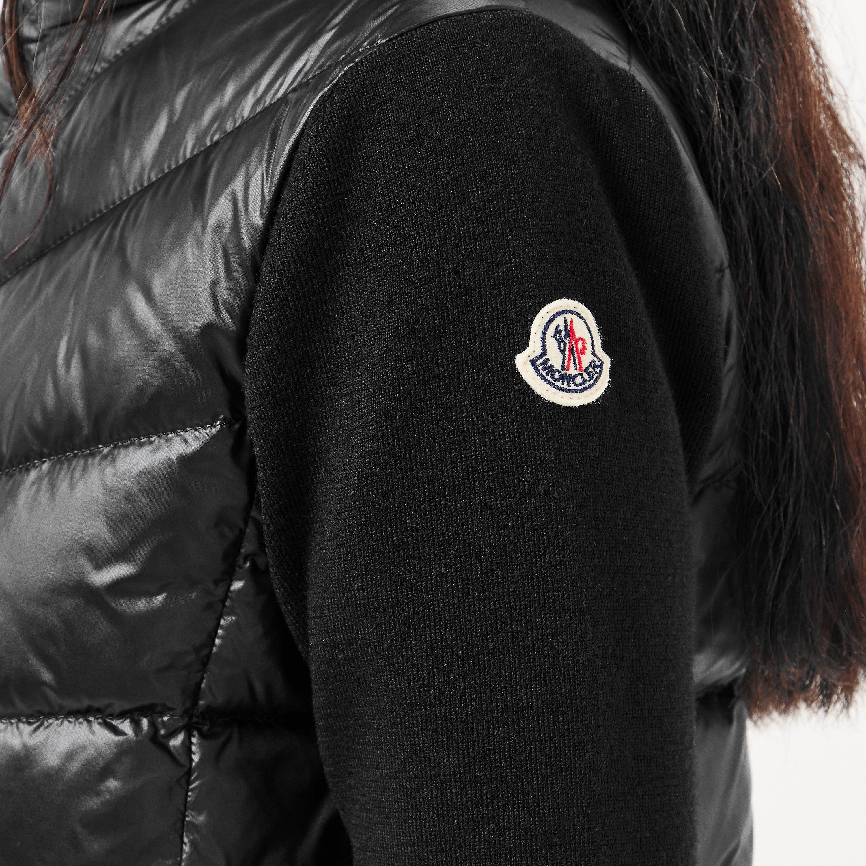 Black 999 - Moncler - Padded Wool Cardigan - 5
