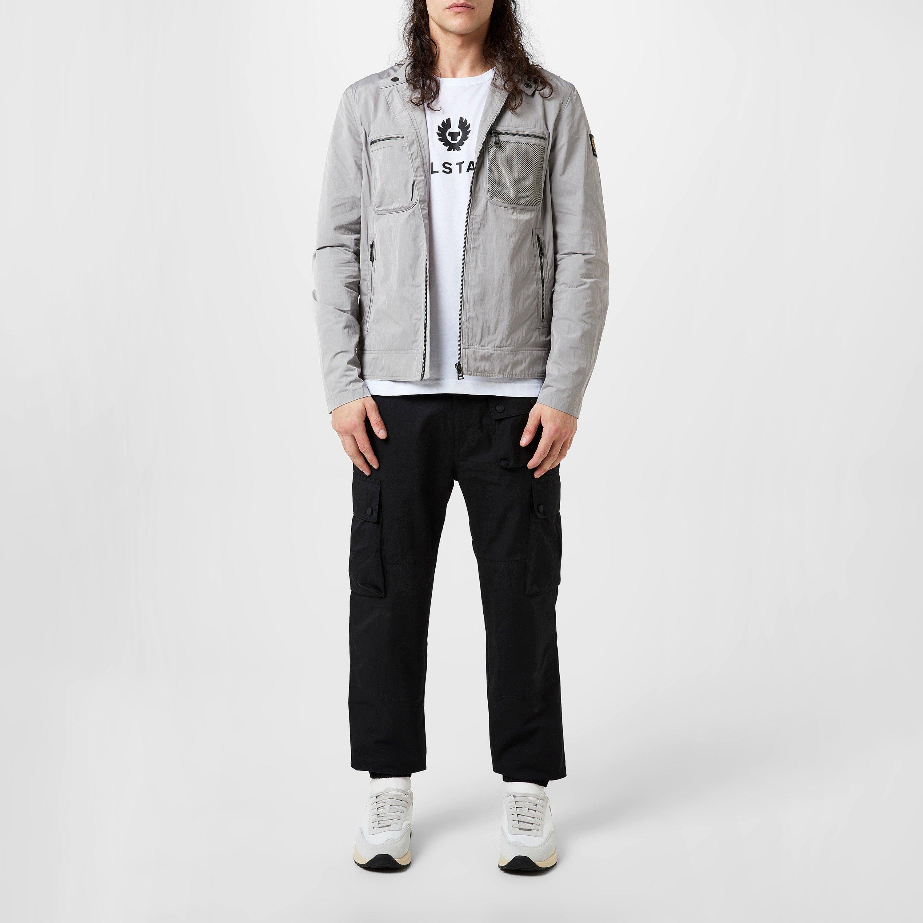 Grey - Belstaff - Men's Profile Water Resistant Long Sleeve Leather Jacket - 4