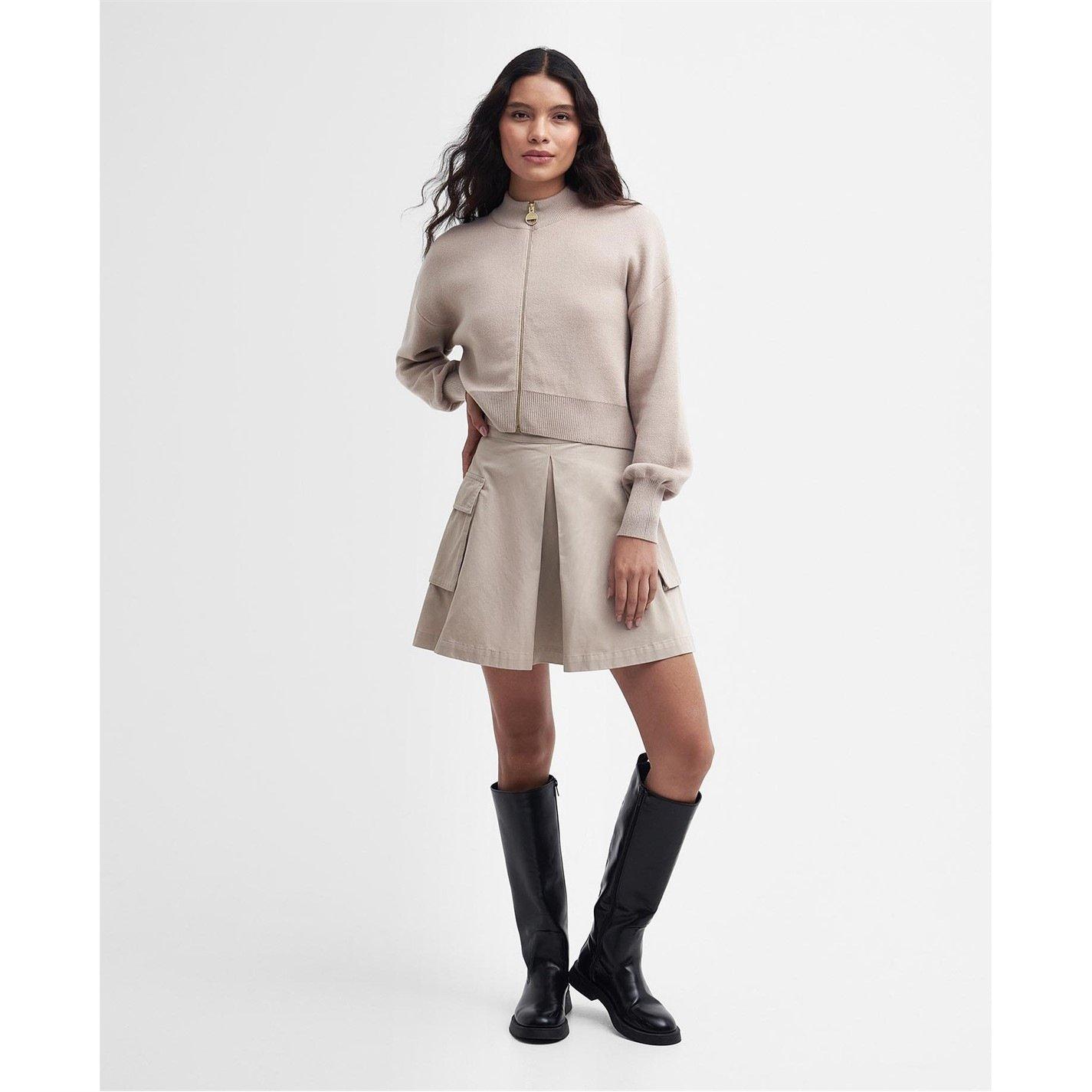 Oat - Barbour International - Kinghorn Knitted Bomber Jacket - 3