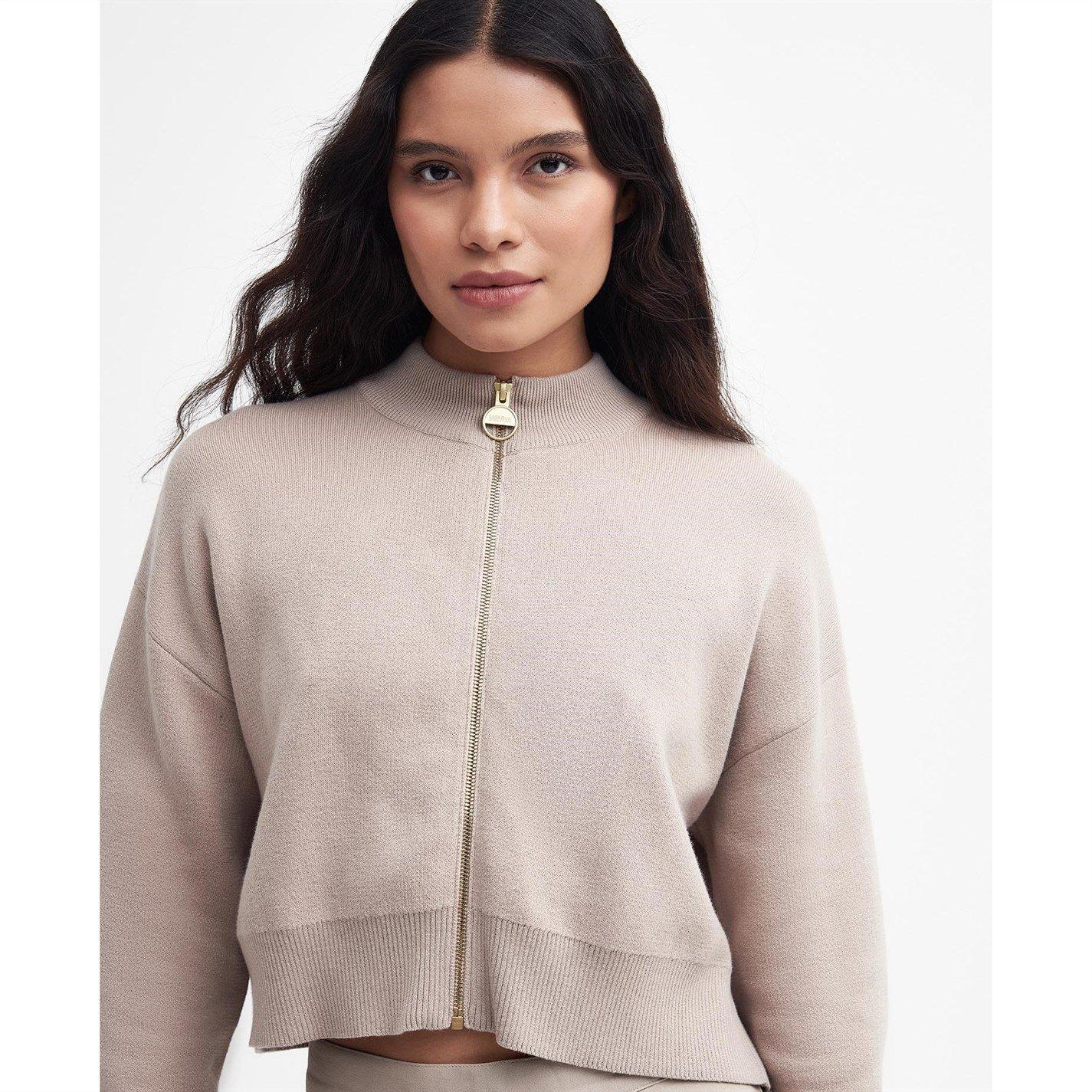 Oat - Barbour International - Kinghorn Knitted Bomber Jacket - 4